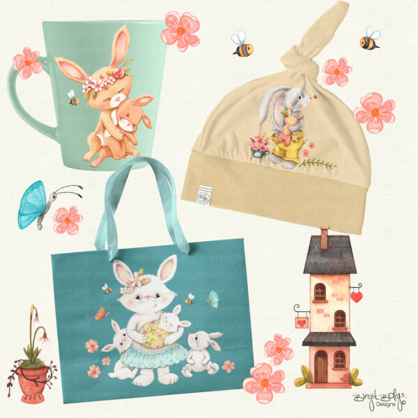 Digistamps Spring Joy Rabbits [Digital] – Bild 3
