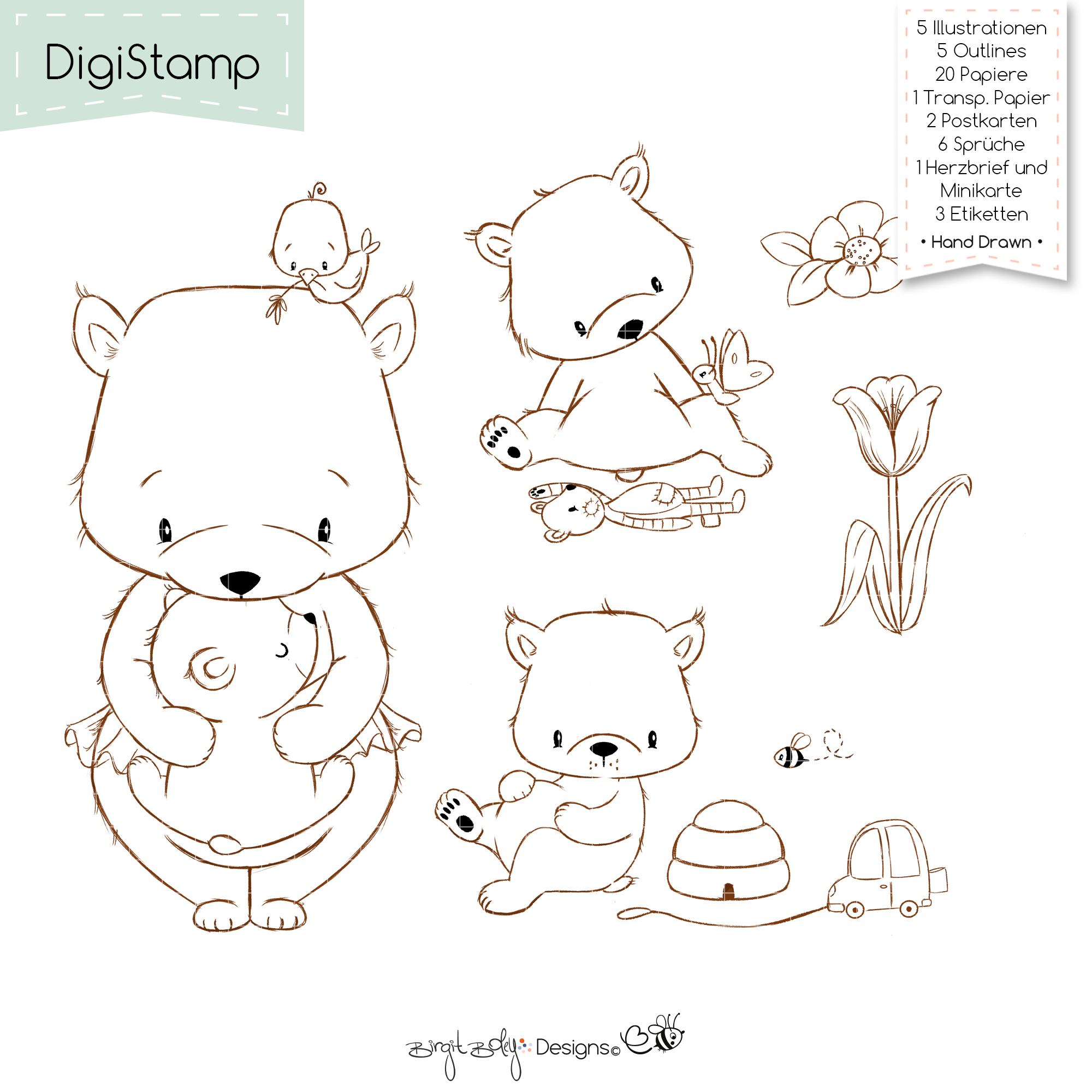 Digistamps Bärchen Mama [Digital] – Bild 2