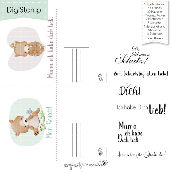 Digistamps Bärchen Mama [Digital] – Bild 4