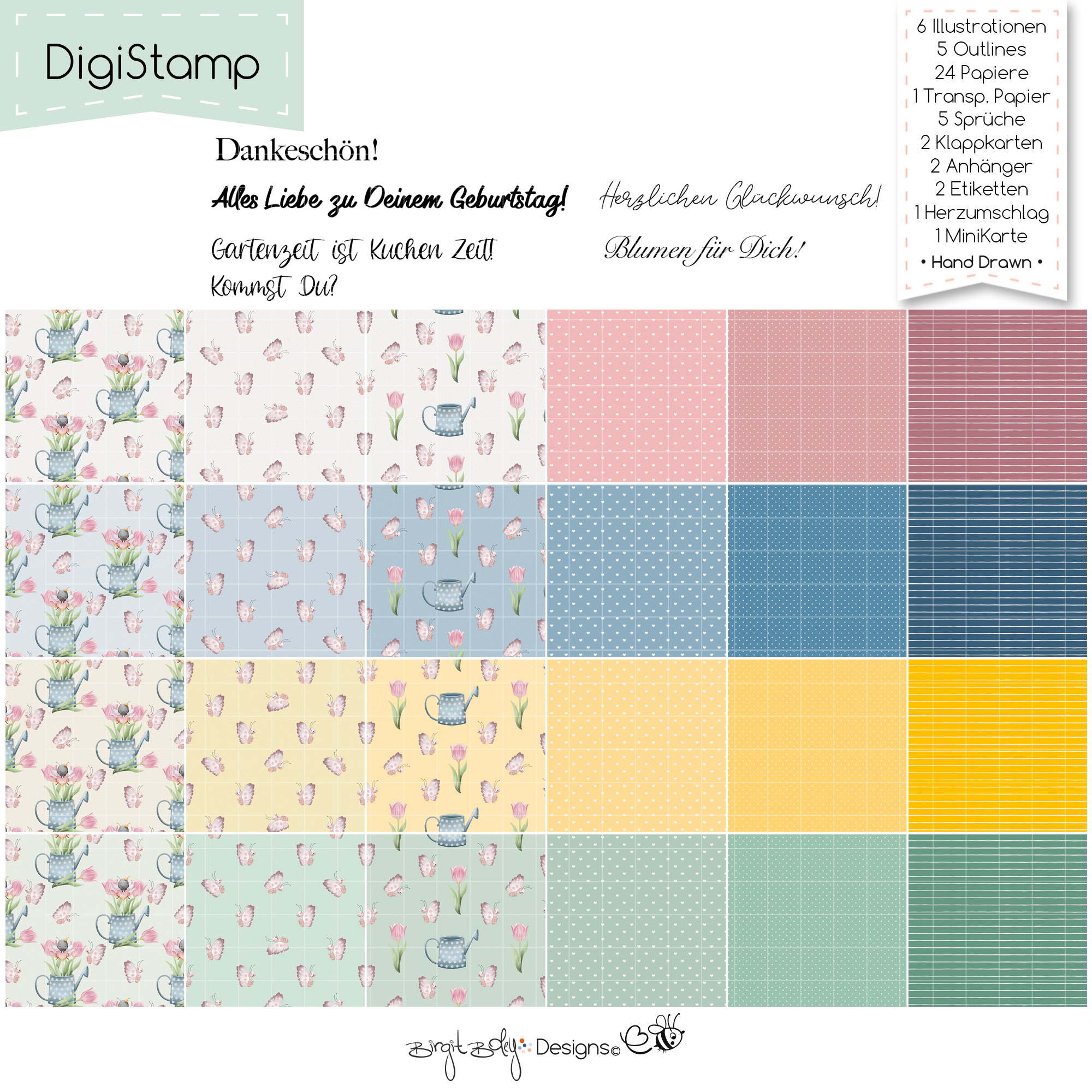 Digistamps Bee's Watering Can [Digital] – Bild 3