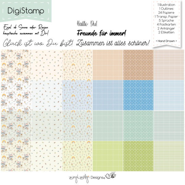 Digistamps Elephant Bicycle Ride [Digital] – Bild 3