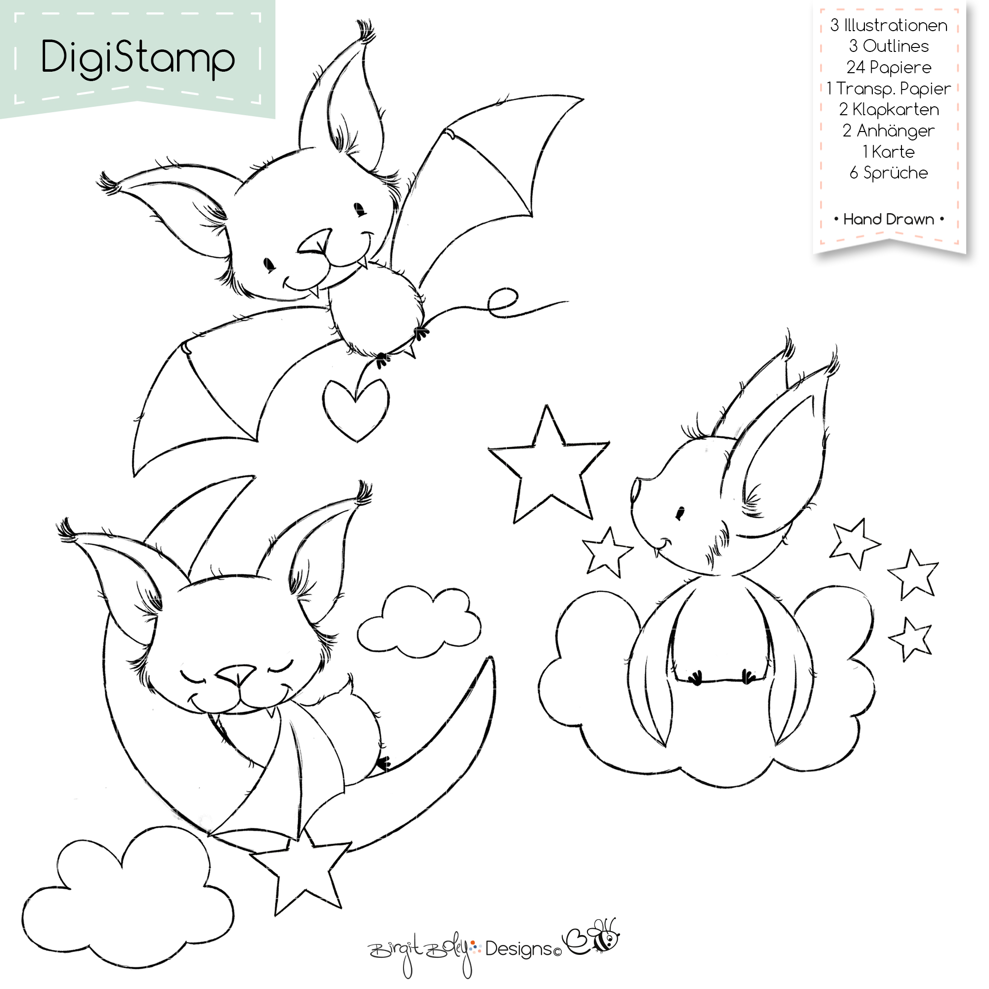 Digistamps Flying Bats [Digital] – Bild 2