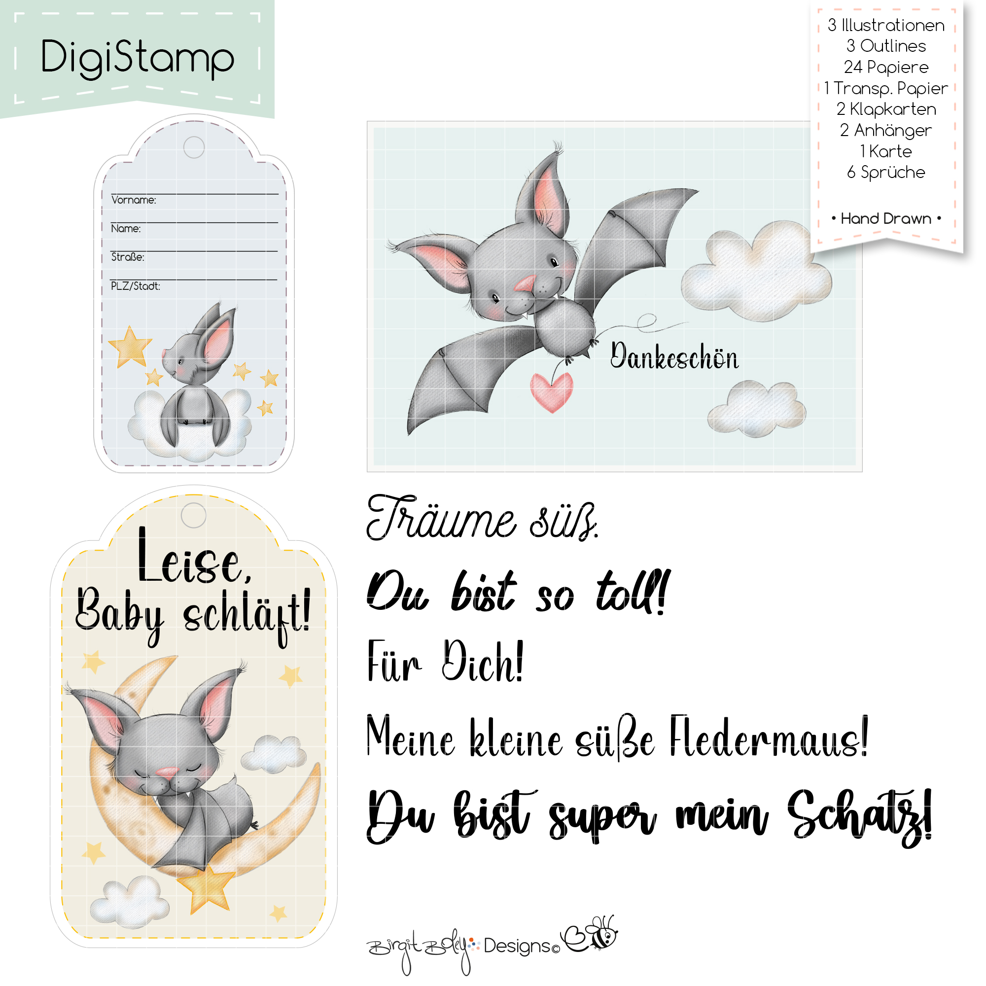 Digistamps Flying Bats [Digital] – Bild 4