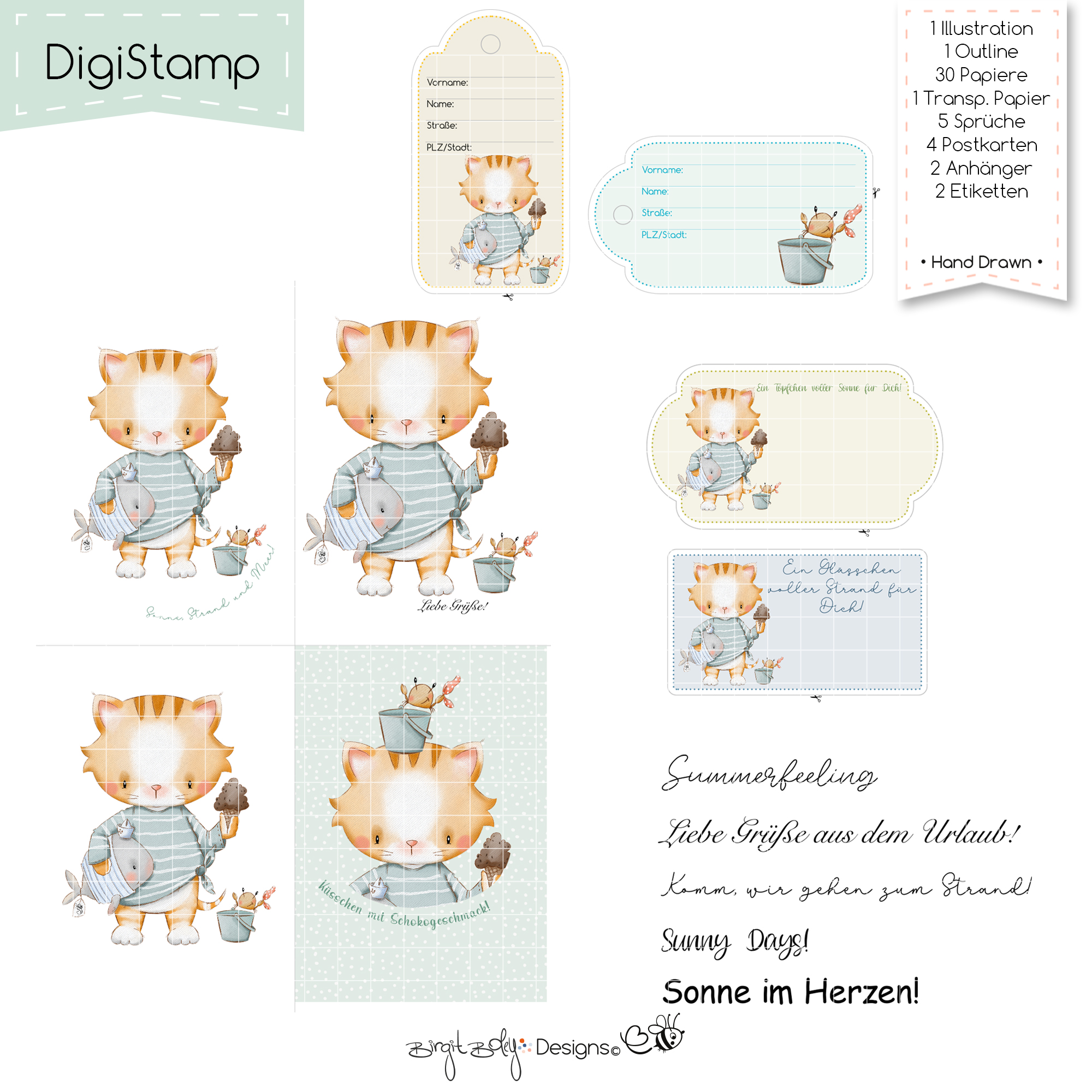 Digistamps Kity In The Summer [Digital] – Bild 3