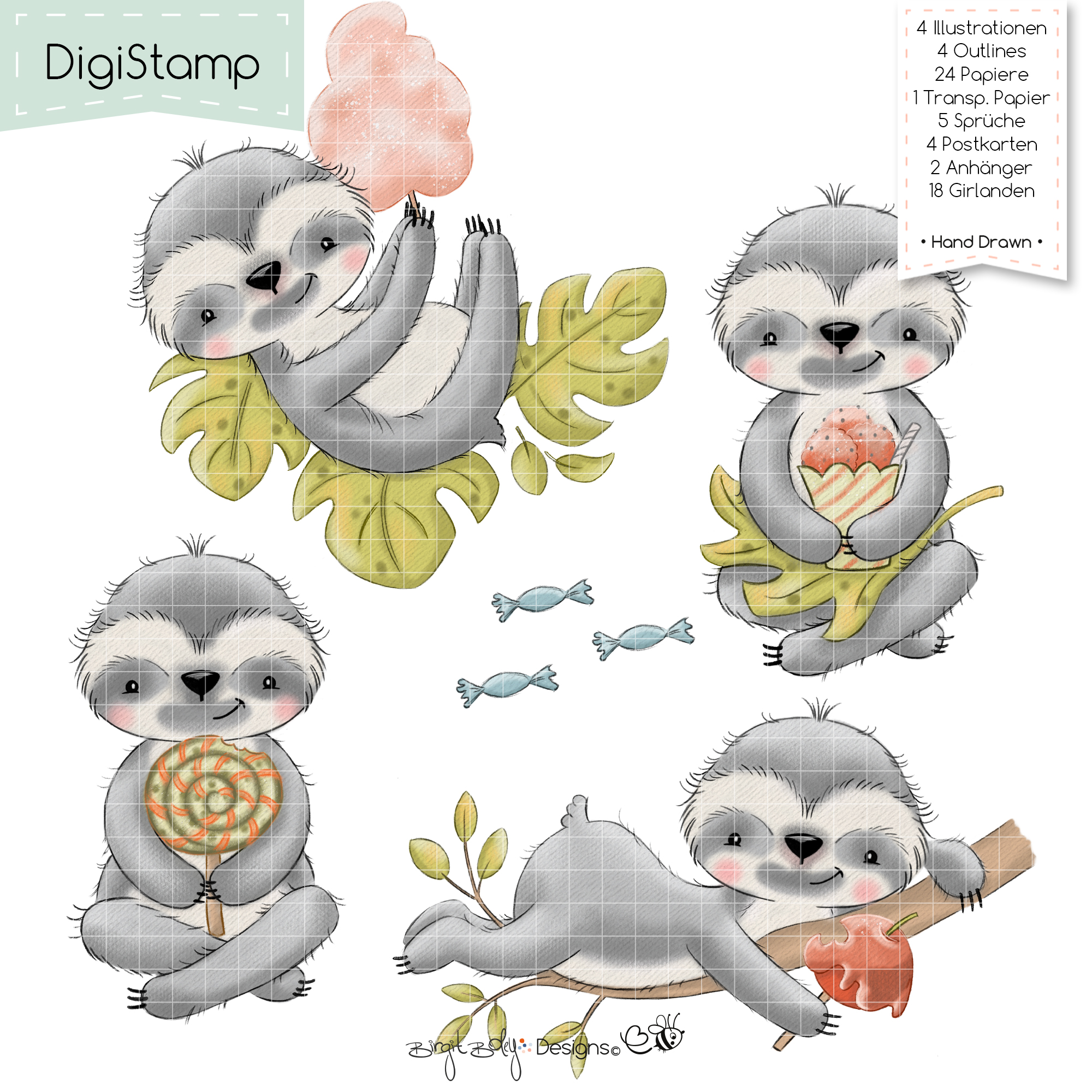 Digistamps Sweet Sloth [Digital]