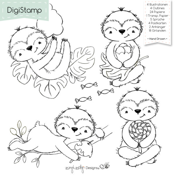 Digistamps Sweet Sloth [Digital] – Bild 2