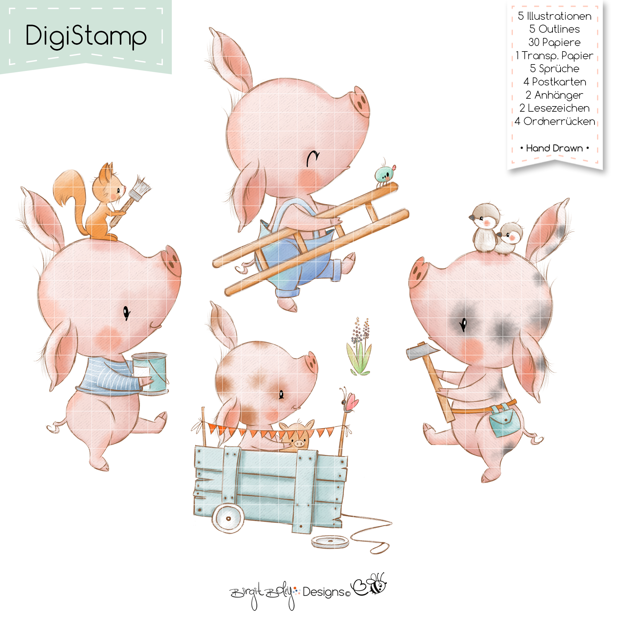 Digistamps Little Pigs [Digital]