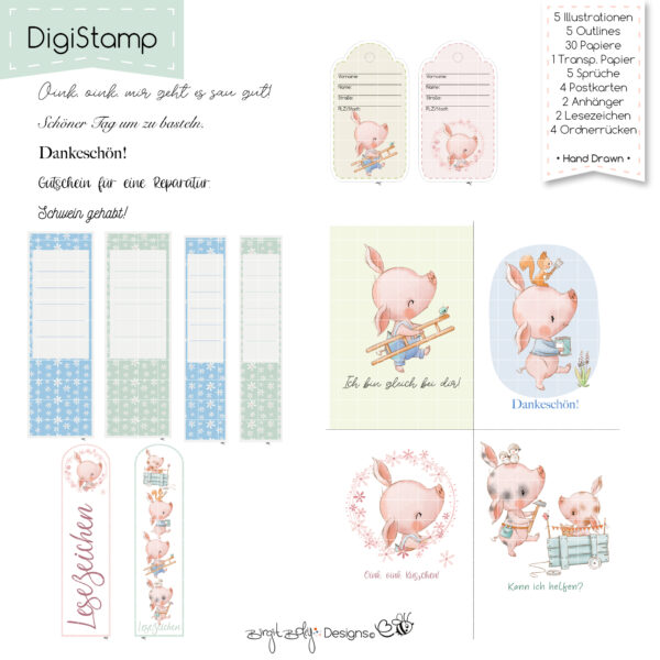 Digistamps Little Pigs [Digital] – Bild 4