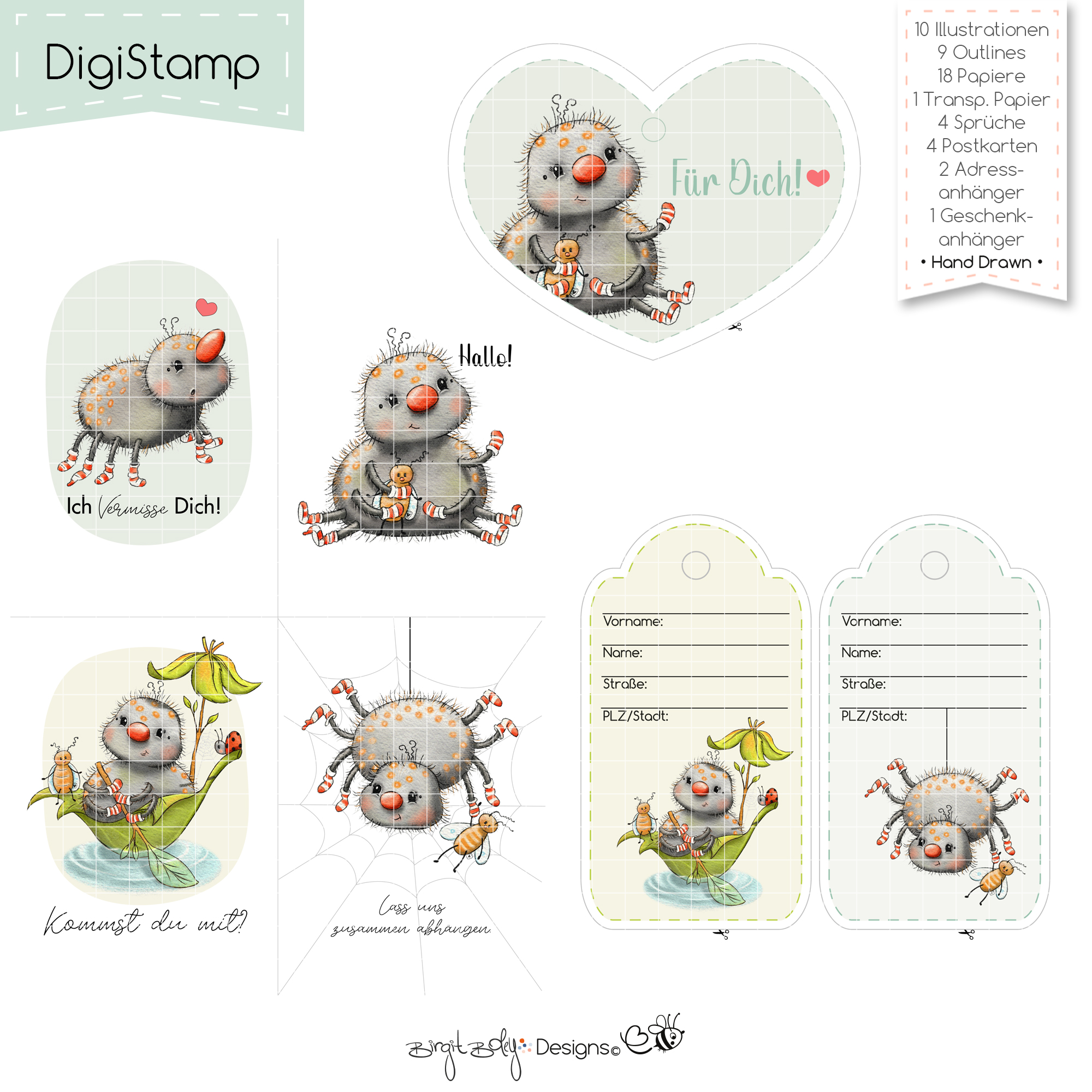 Digistamp Spider Frida [Digital] – Bild 5