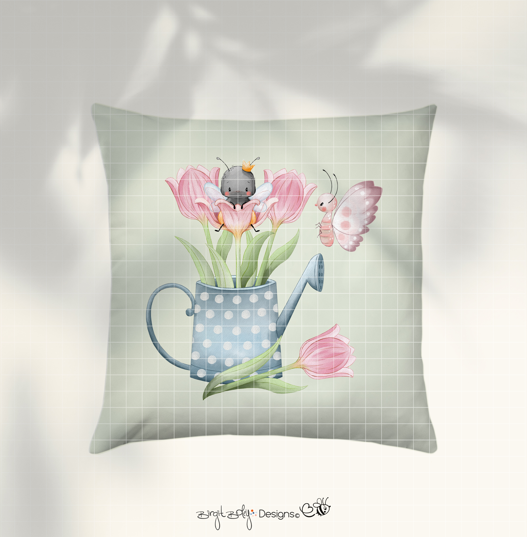 Bügelbildvorlage Bees Watering Can [Digital] – Bild 3