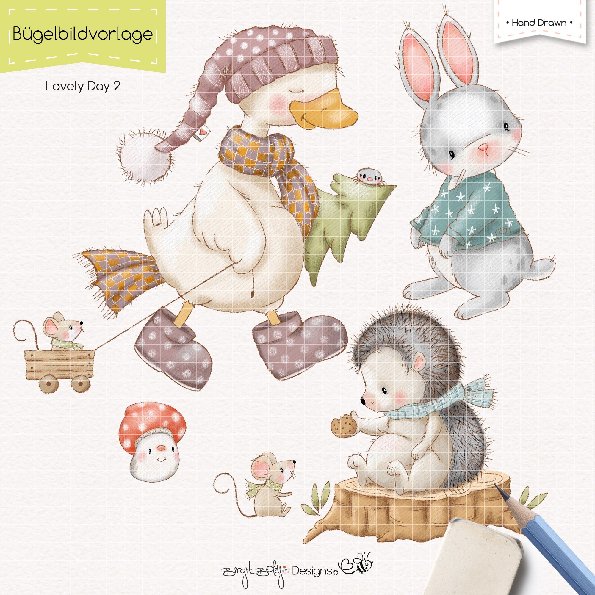 Bügelbildvorlage Lovely Day 2 [Digital]