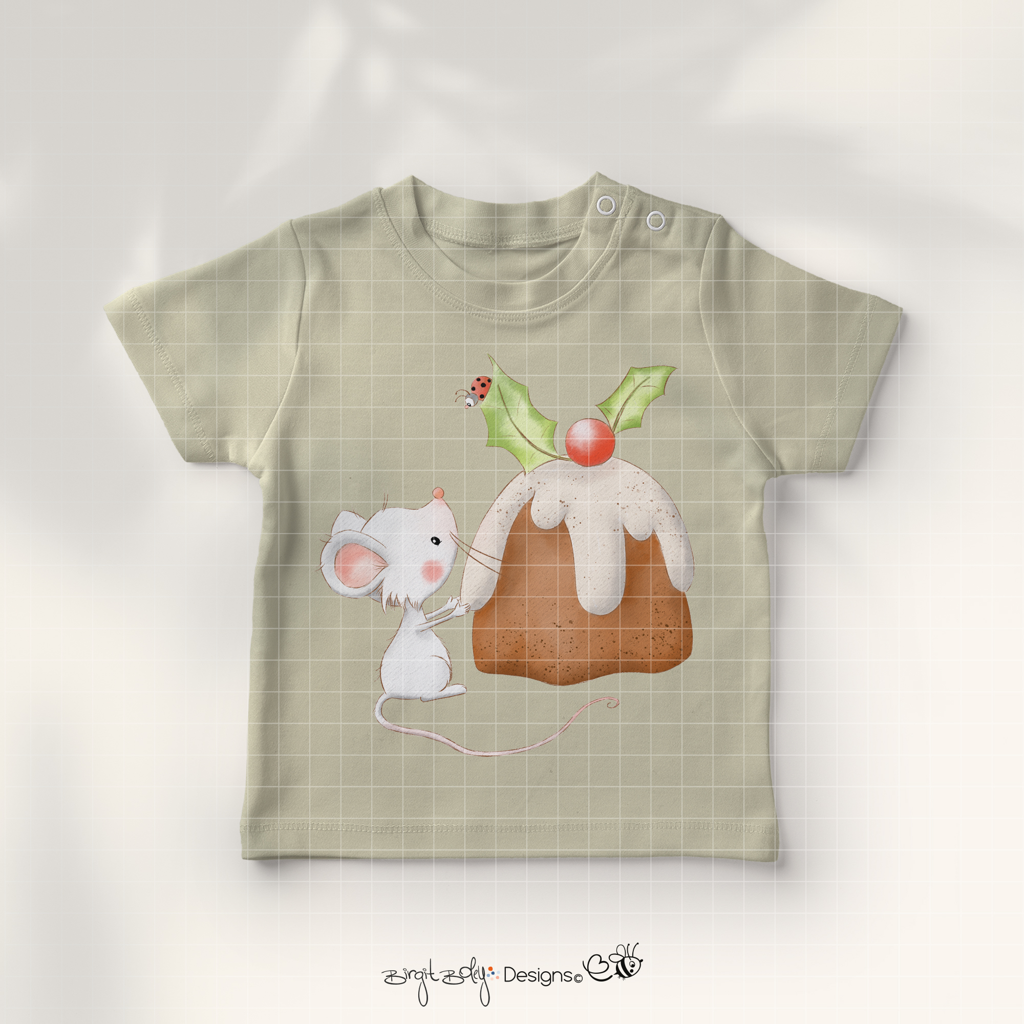 Bügelbildvorlage Maus Fips mit Kuchen [Digital] – Bild 2