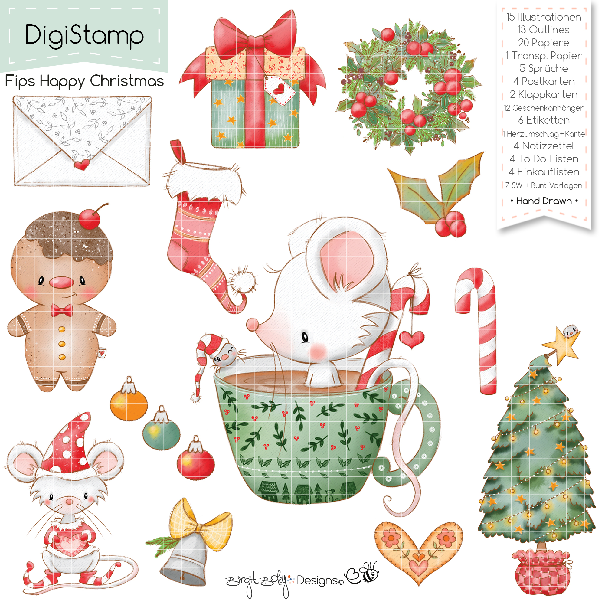 Digistamp Fips Happy Christmas [Digital]
