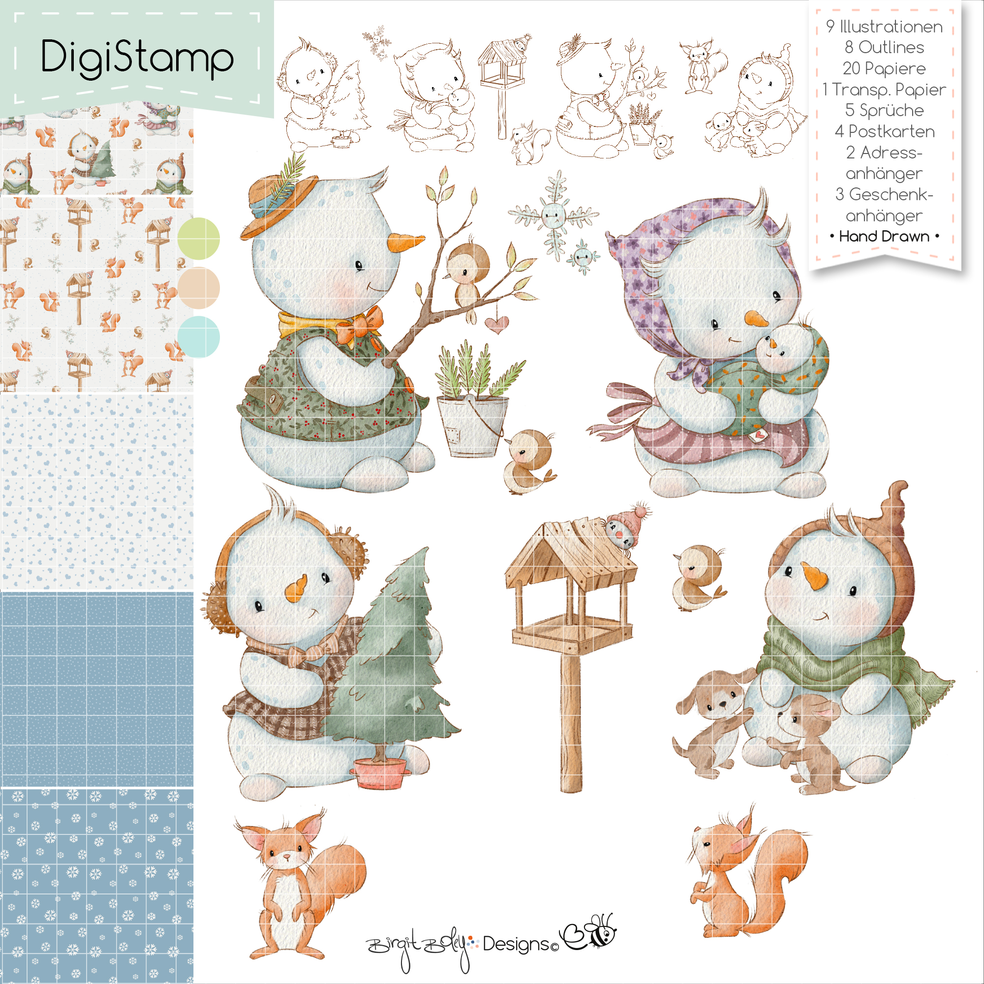 Digistamp Schneemann Familie [Digital]