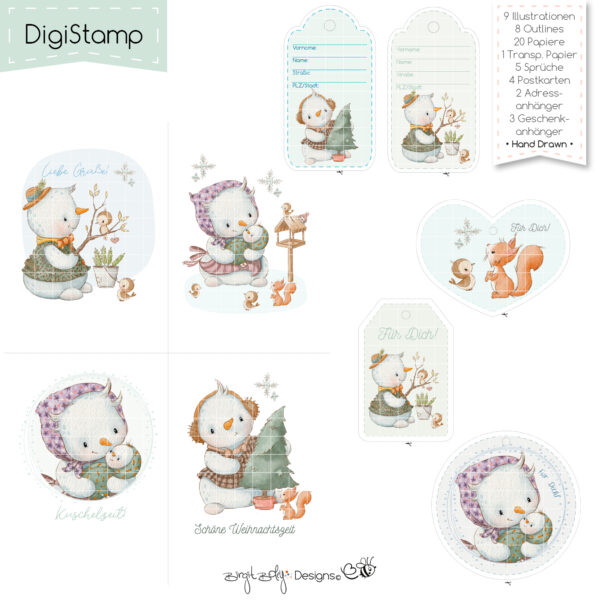 Digistamp Schneemann Familie [Digital] – Bild 3