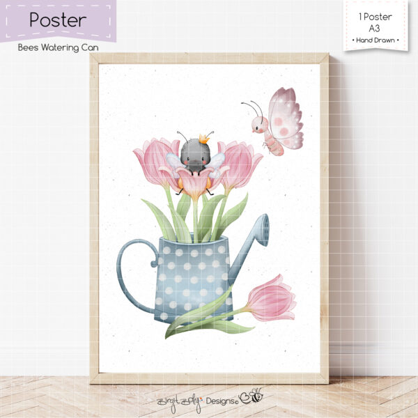 Poster Bees Watering Can [Digital]