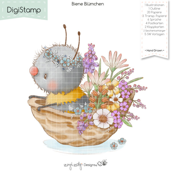 Digistamp Biene Blümchen [Digital]