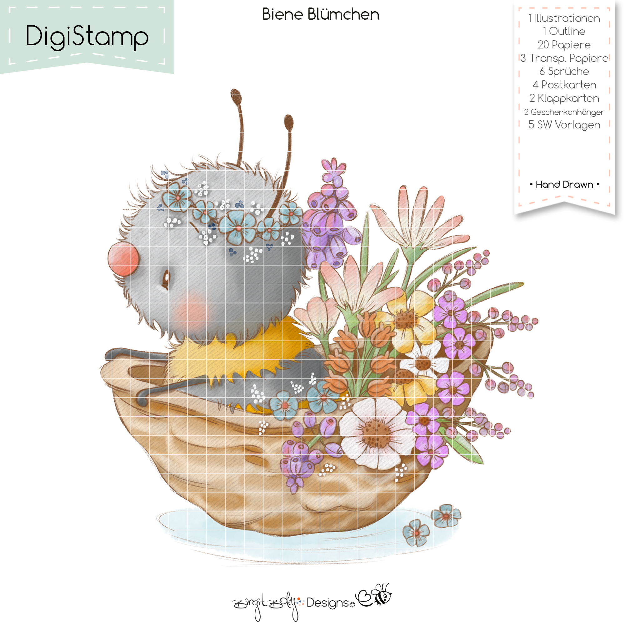 Digistamp Biene Blümchen [Digital]