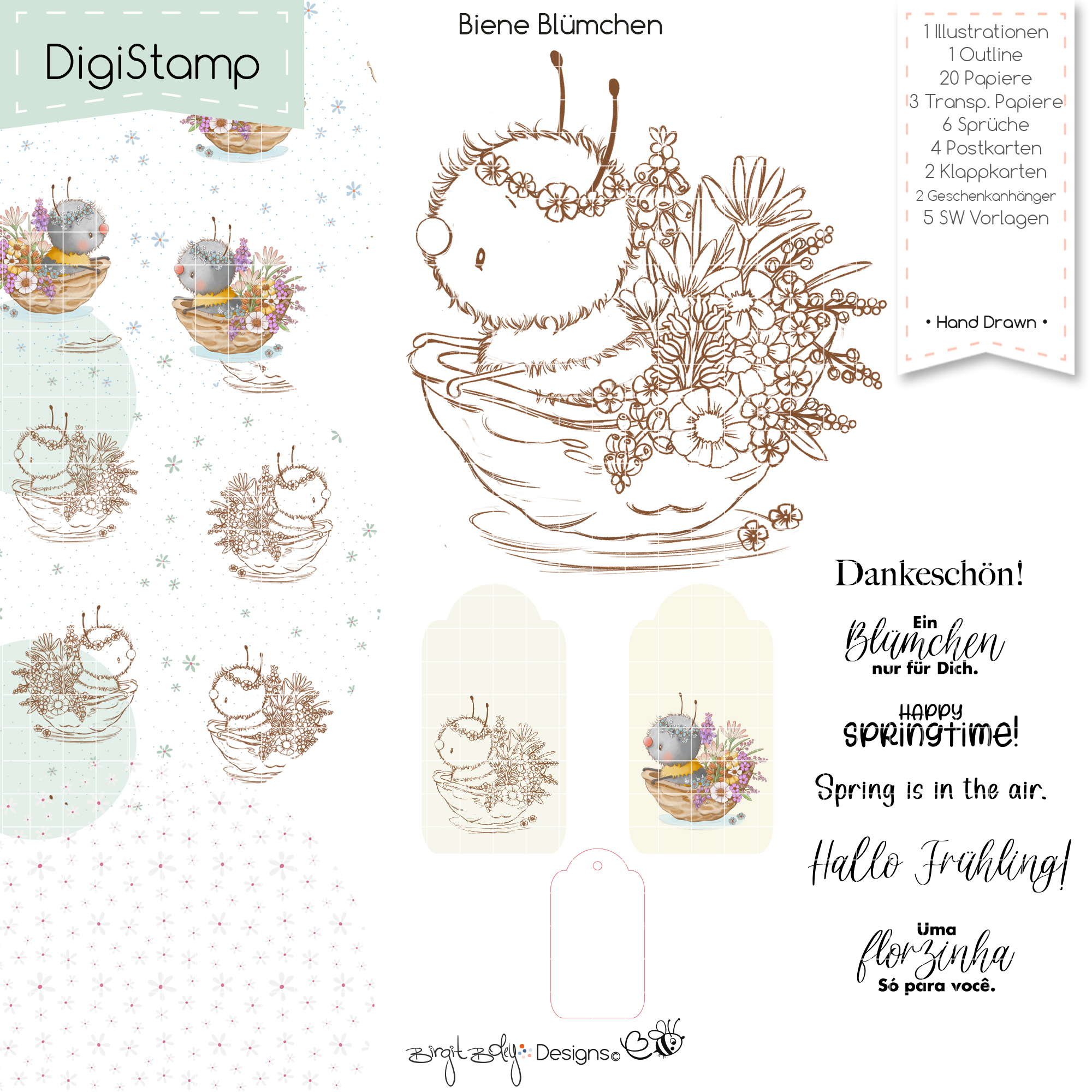 Digistamp Biene Blümchen [Digital] – Bild 4