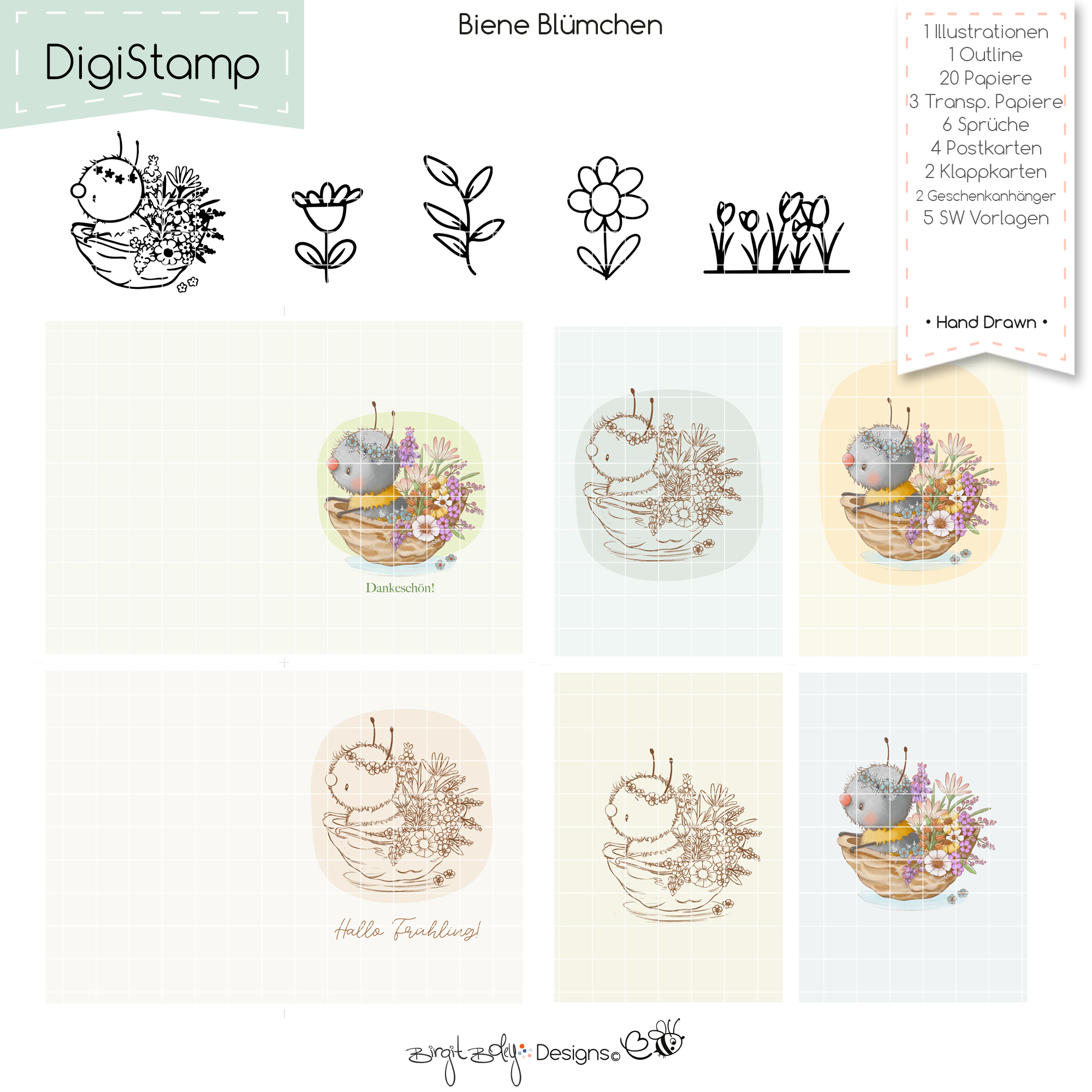 Digistamp Biene Blümchen [Digital] – Bild 5