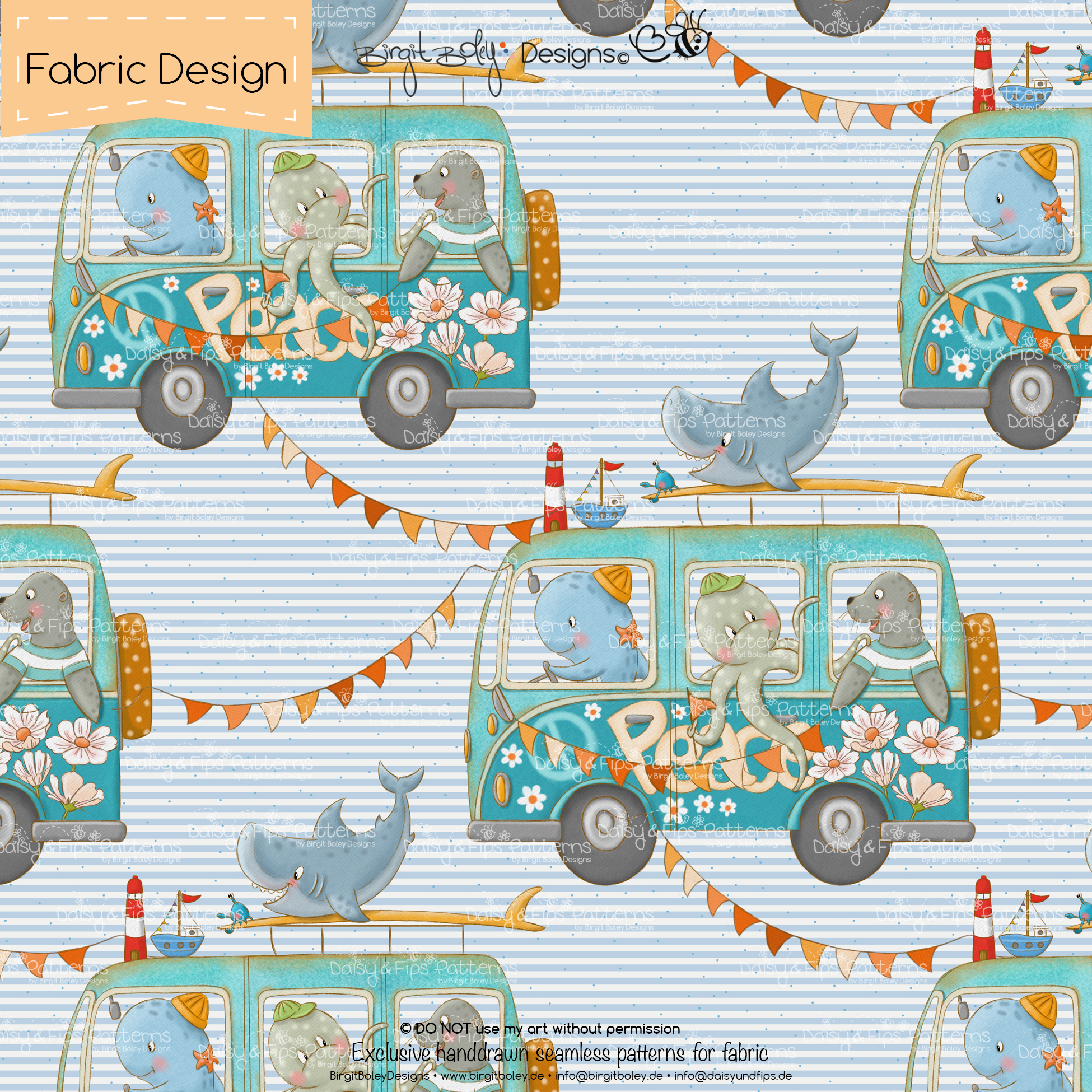 Stoffdesign Beach Trip • Sky • Non Exclusiv [Digital] – Bild 2