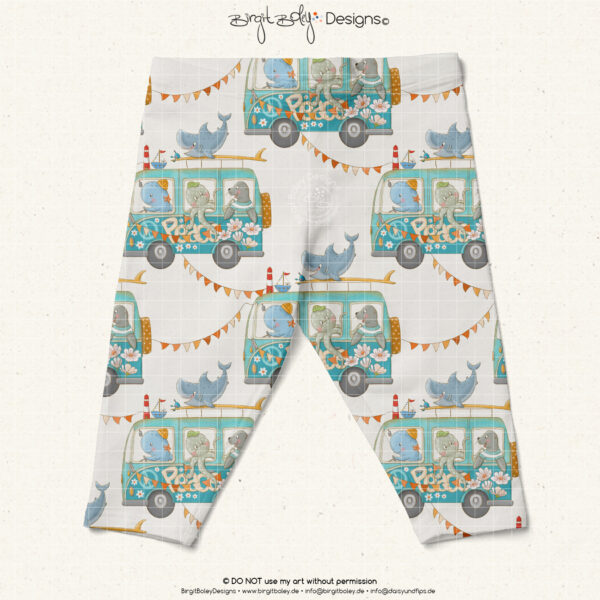 Stoffdesign Beach Trip • Tofu • Non Exclusiv [Digital] – Bild 3