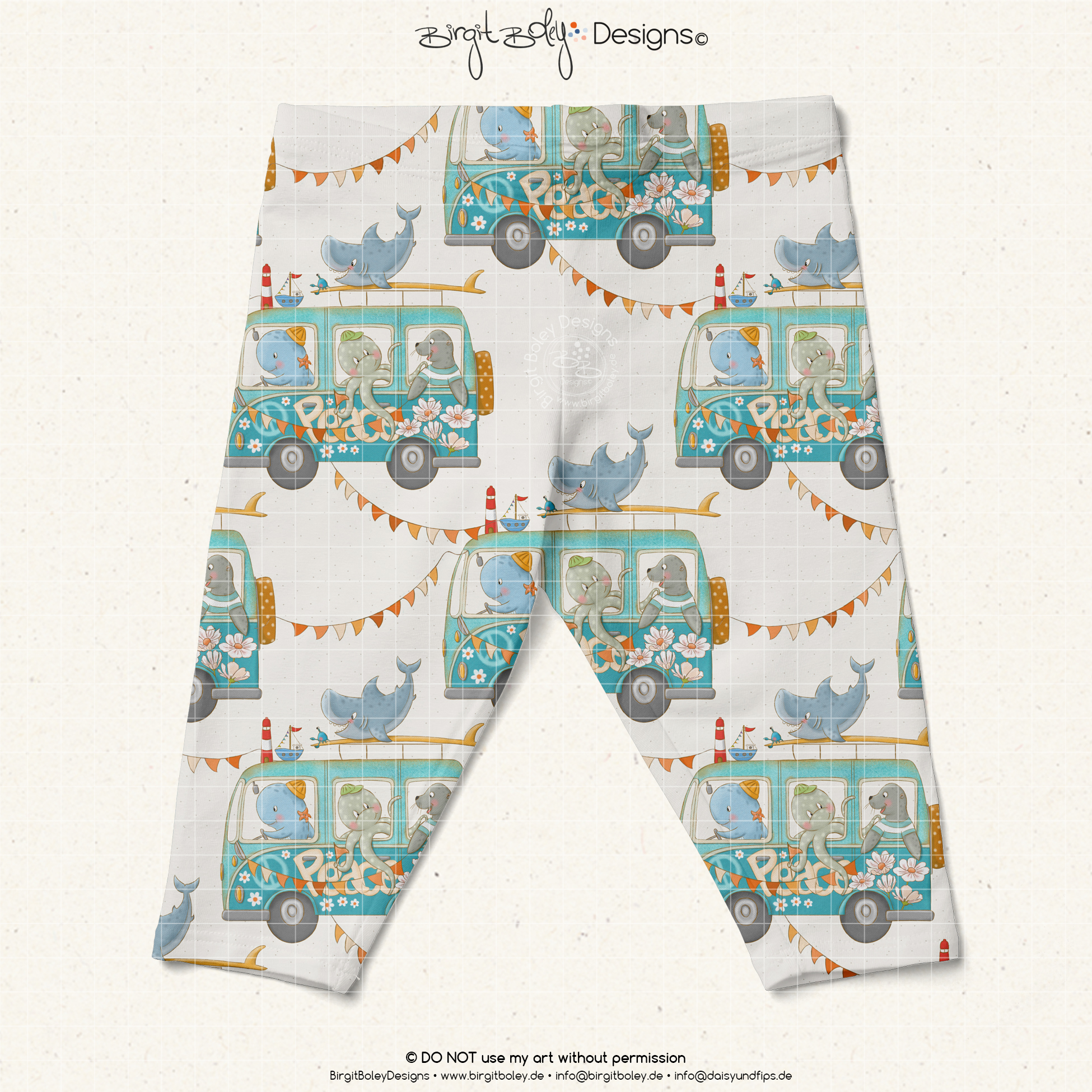 Stoffdesign Beach Trip • Tofu • Non Exclusiv [Digital] – Bild 3