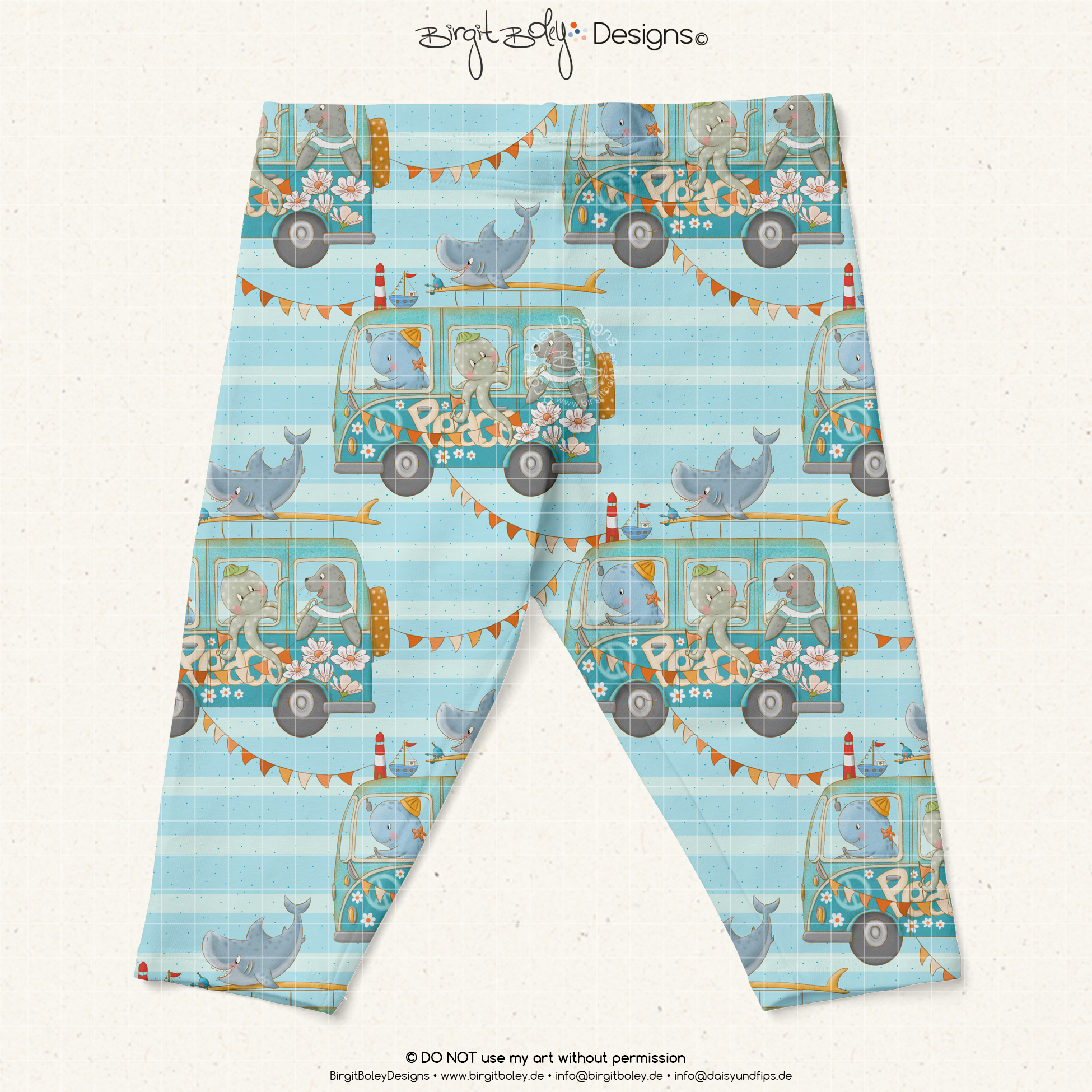 Stoffdesign Beach Trip • Turquoise Stripes • Non Exclusiv [Digital] – Bild 3