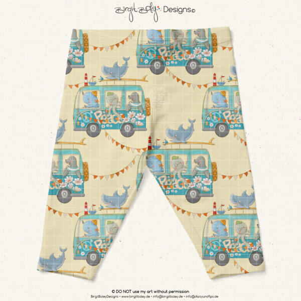 Stoffdesign Beach Trip • Yellow • Non Exclusiv [Digital] – Bild 3