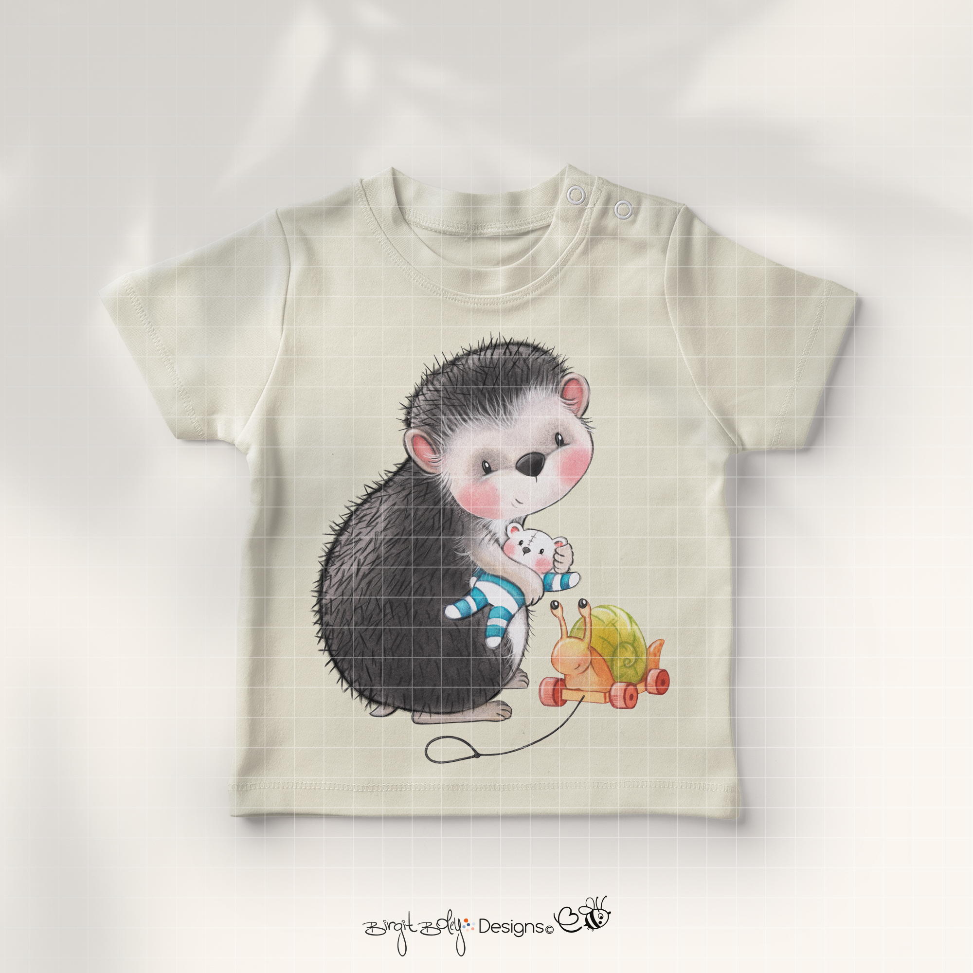 Bügelbildvorlage Spring Joy Hedgehog [Digital] – Bild 2