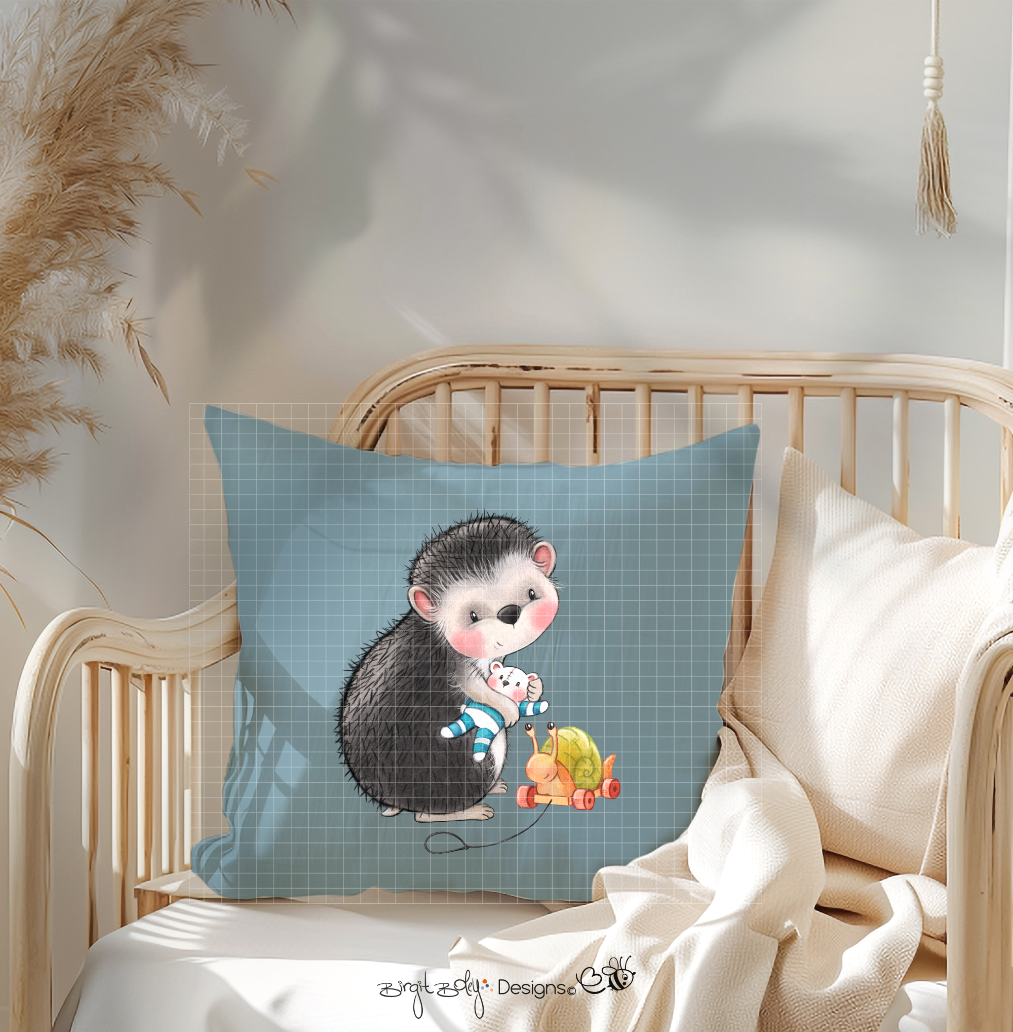 Bügelbildvorlage Spring Joy Hedgehog [Digital] – Bild 3