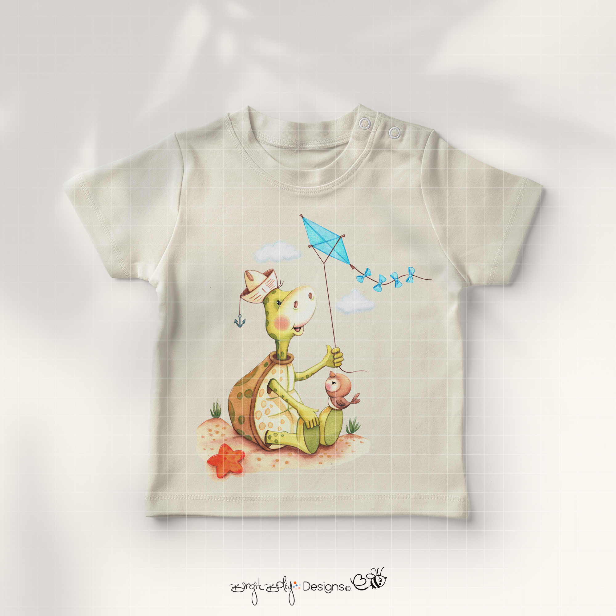 Bügelbildvorlage Summer Days Turtle [Digital] – Bild 2