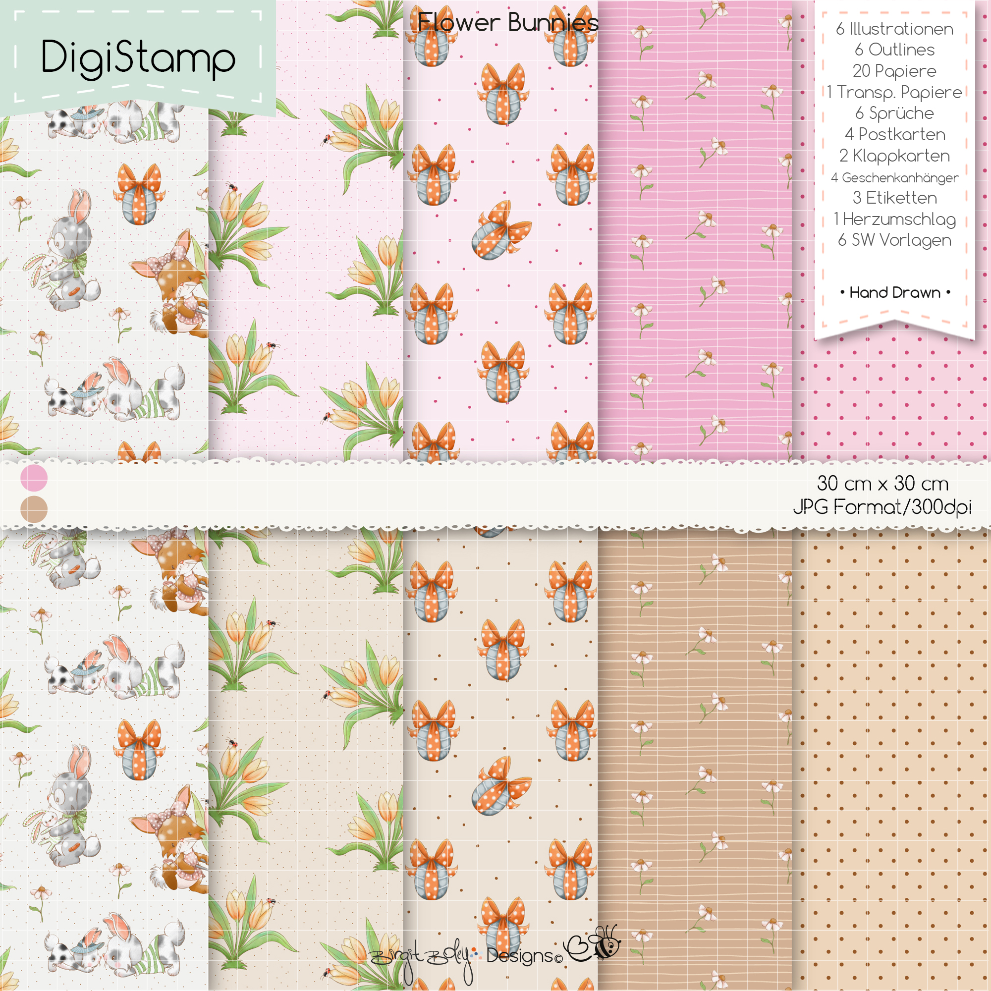 Digistamp Flower Bunnies [Digital] – Bild 2
