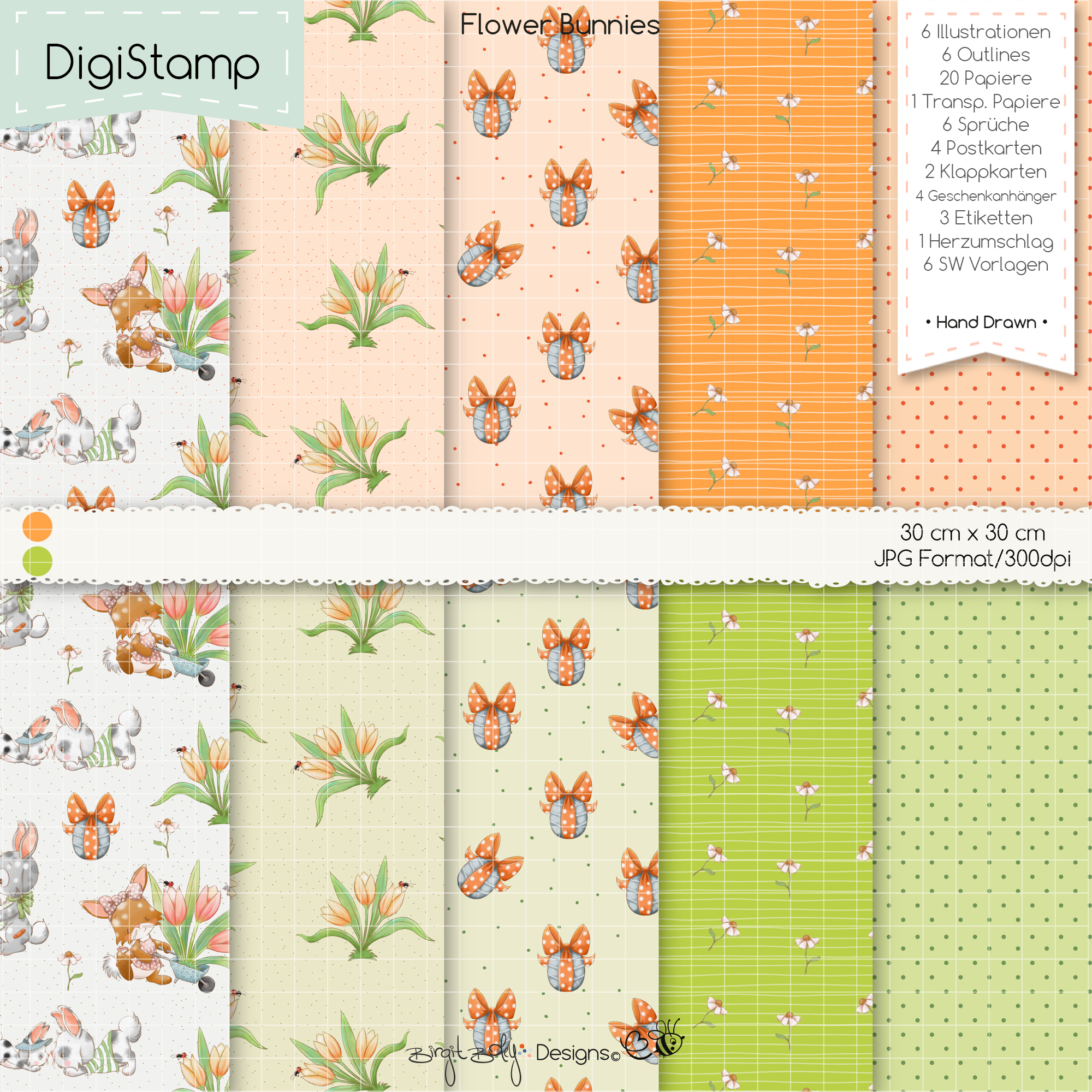Digistamp Flower Bunnies [Digital] – Bild 3