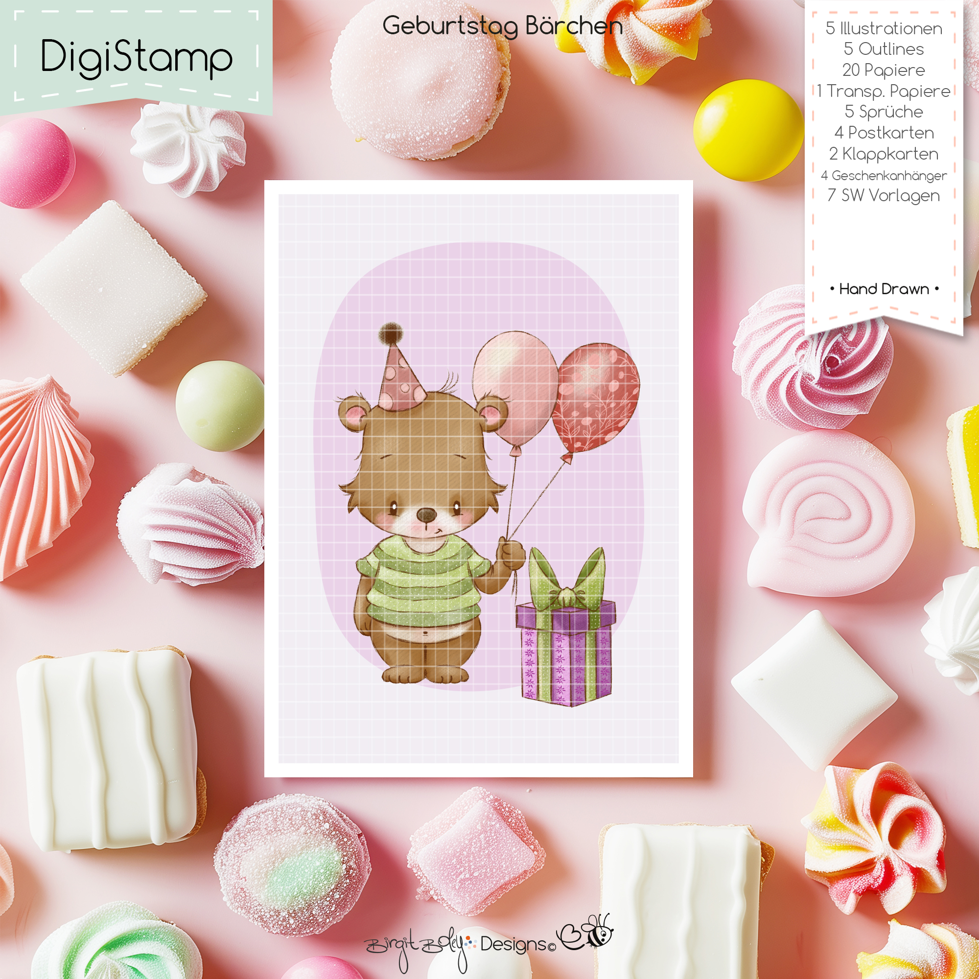 Digistamp Geburtstag Bärchen [Digital] – Bild 5