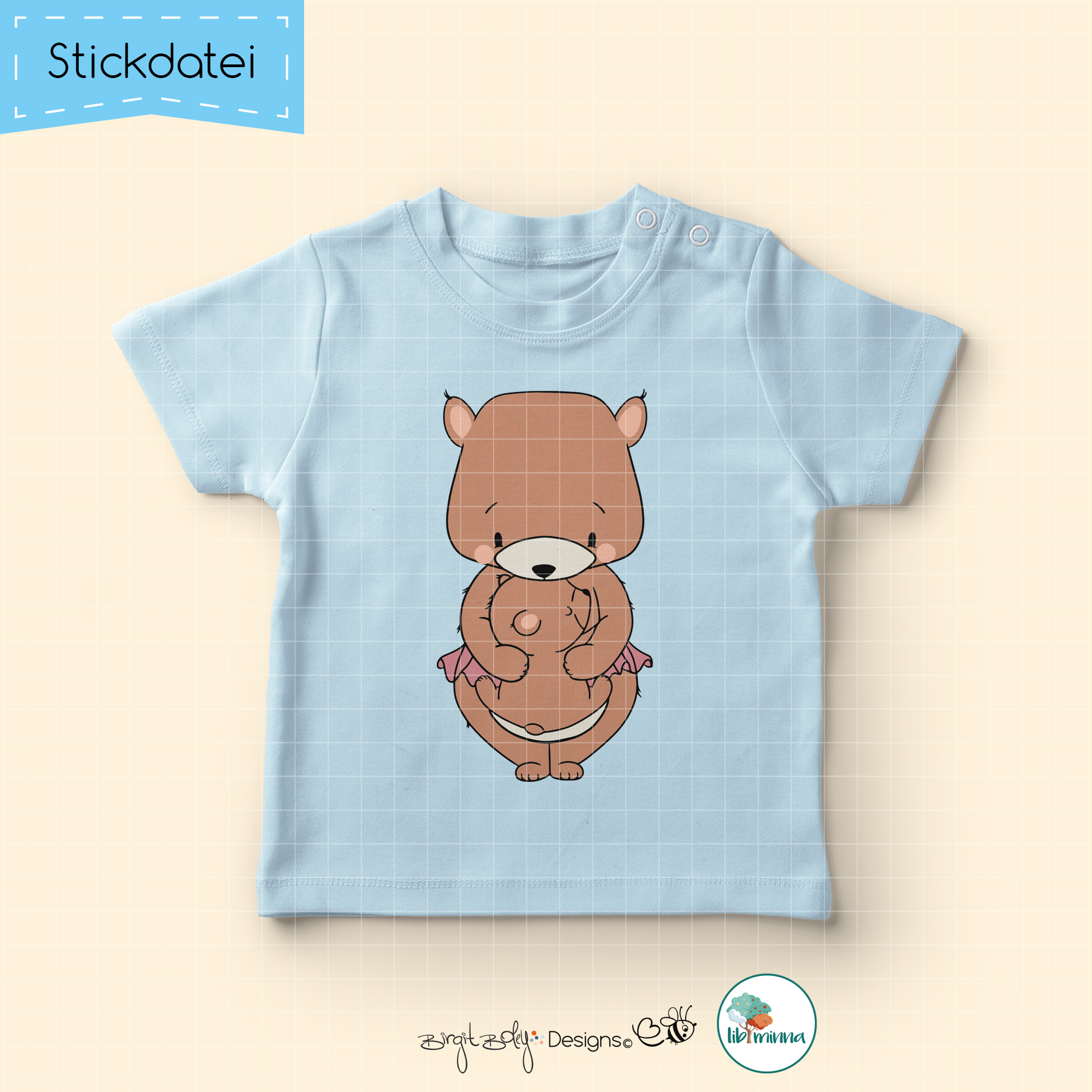 Stickdatei Bärchen Mama [Digital] – Bild 2