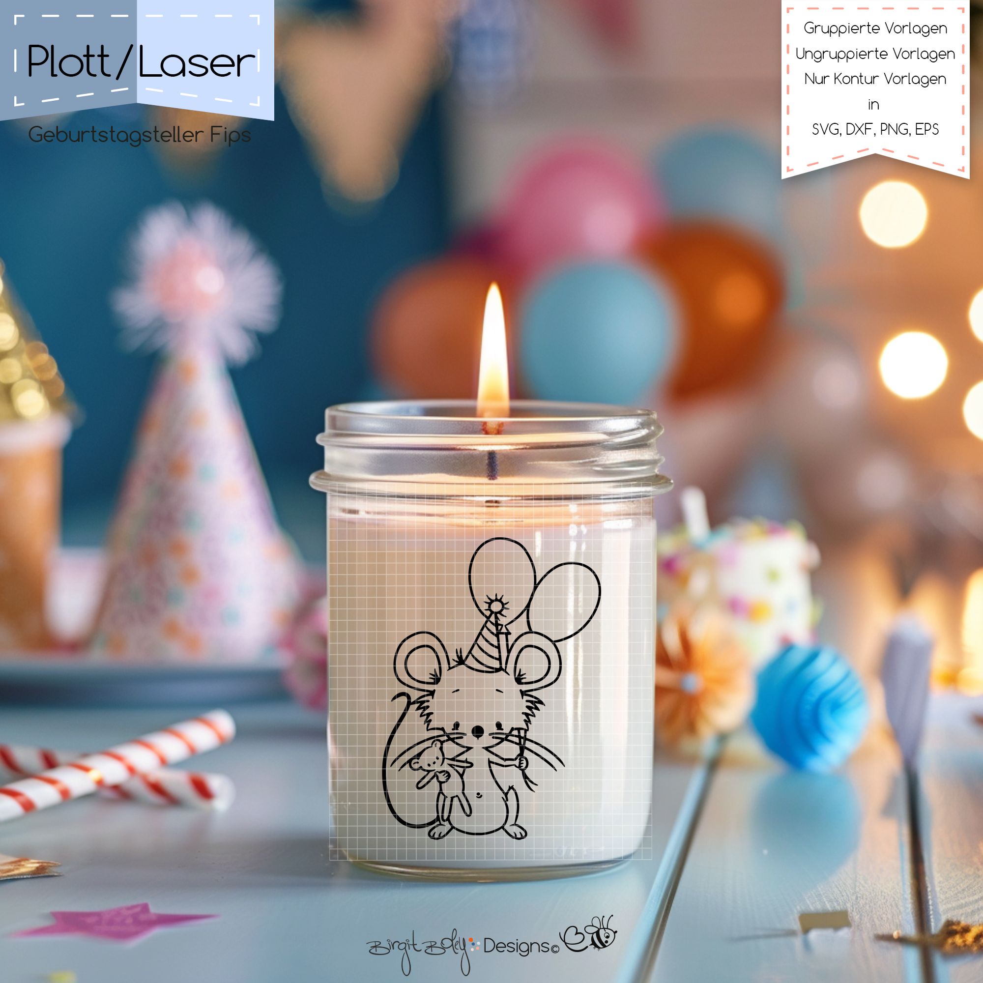 PlottLaser Geburtstagsteller Fips [Digital] – Bild 5