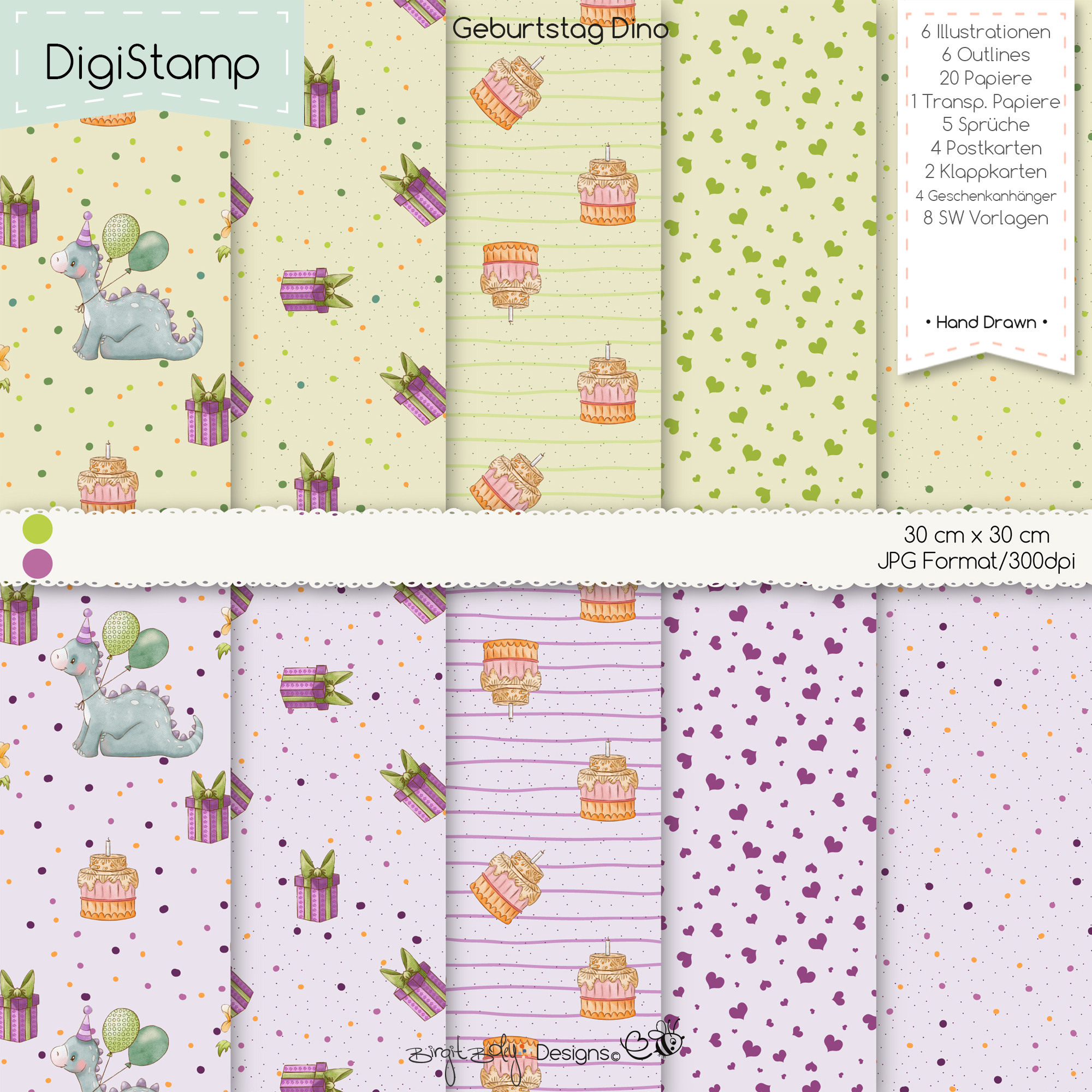 Digistamp Geburtstag Dino [Digital] – Bild 3