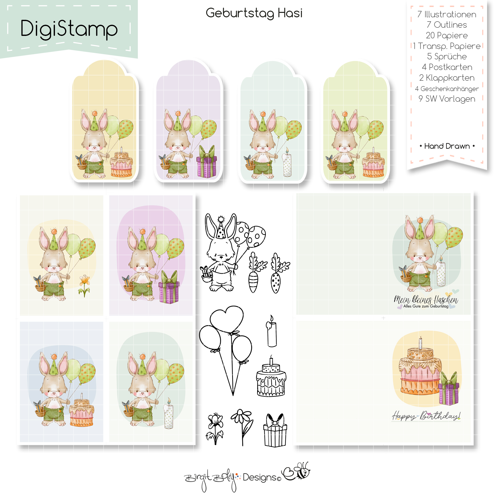 Digistamp Geburtstag Hasi [Digital] – Bild 4