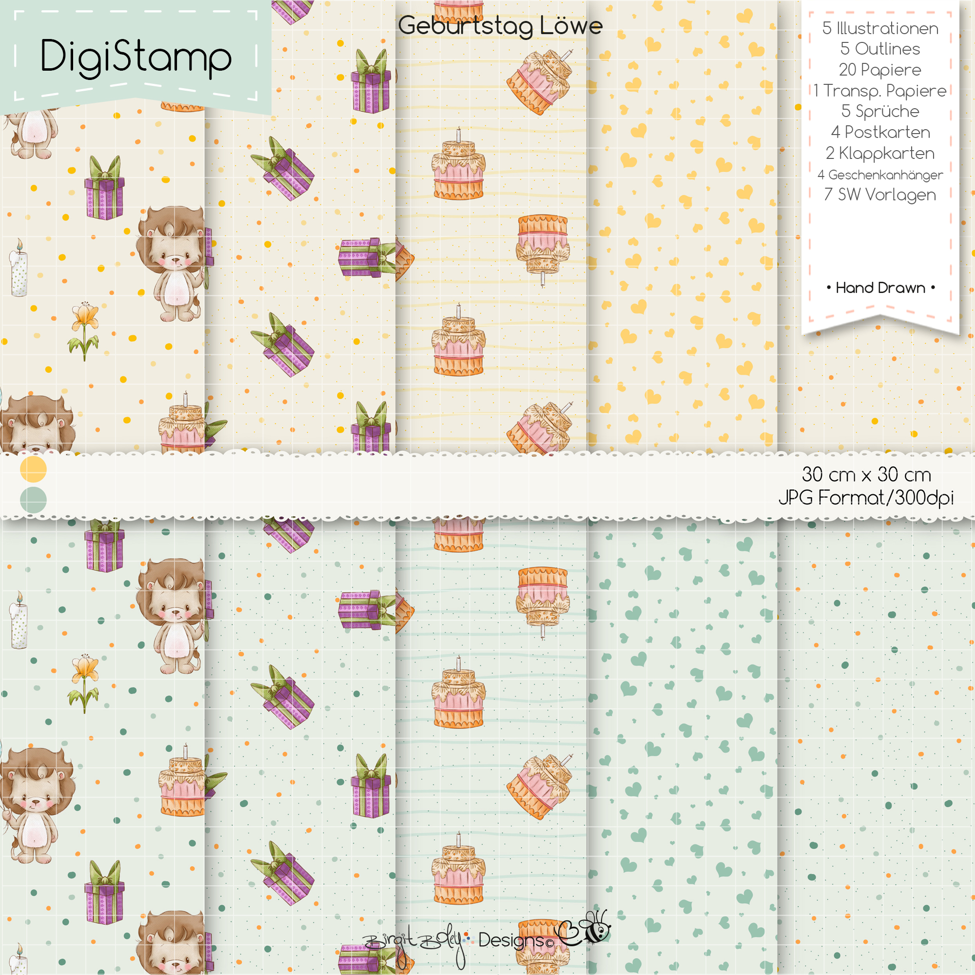 Digistamp Geburtstag Löwe [Digital] – Bild 2