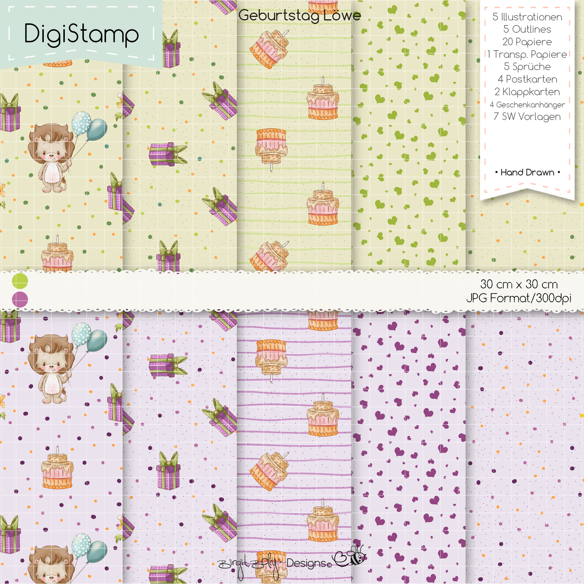 Digistamp Geburtstag Löwe [Digital] – Bild 3