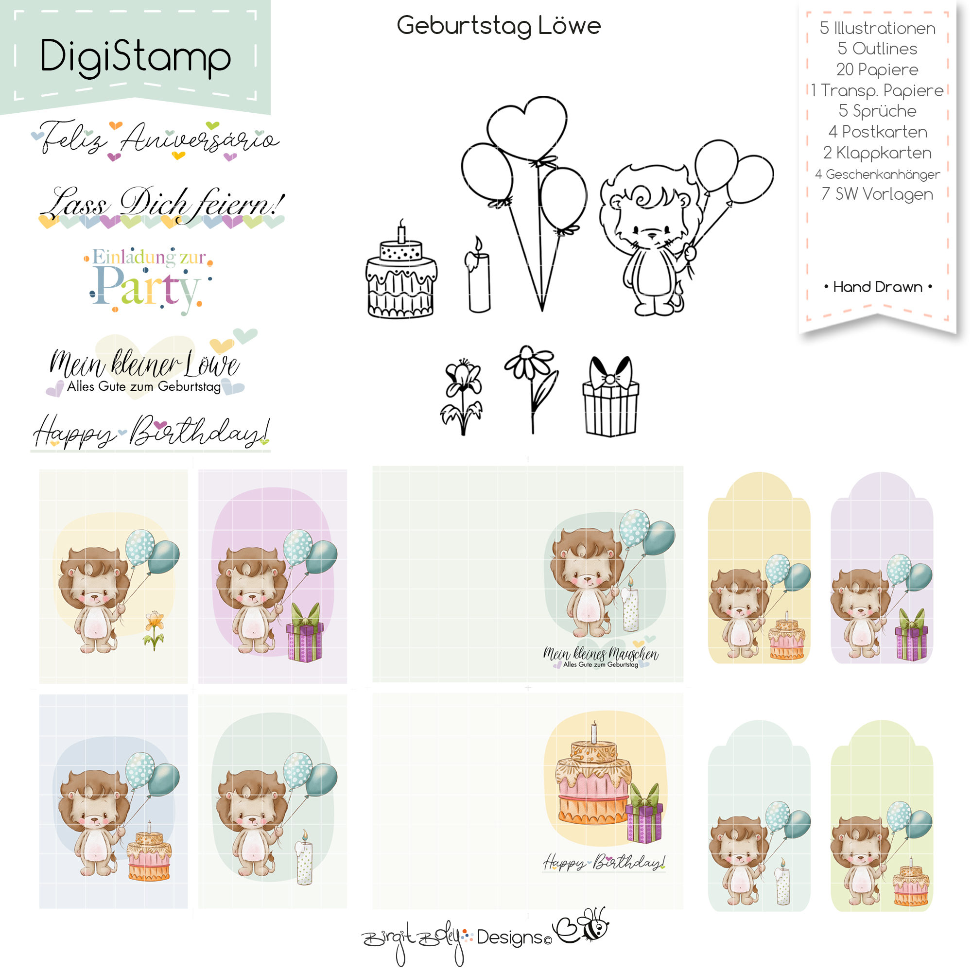 Digistamp Geburtstag Löwe [Digital] – Bild 4