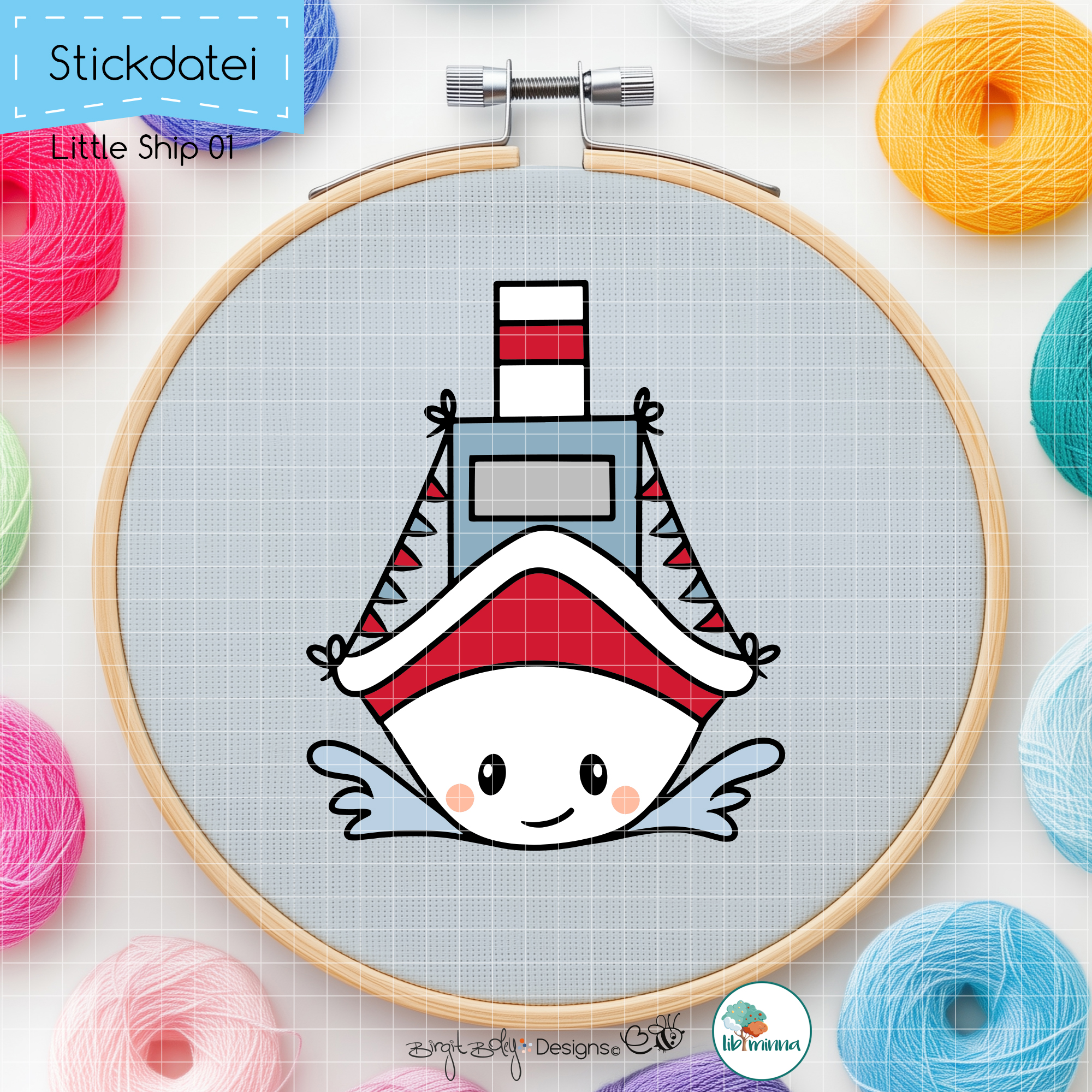 Stickdatei Little Ship 01 [Digital]