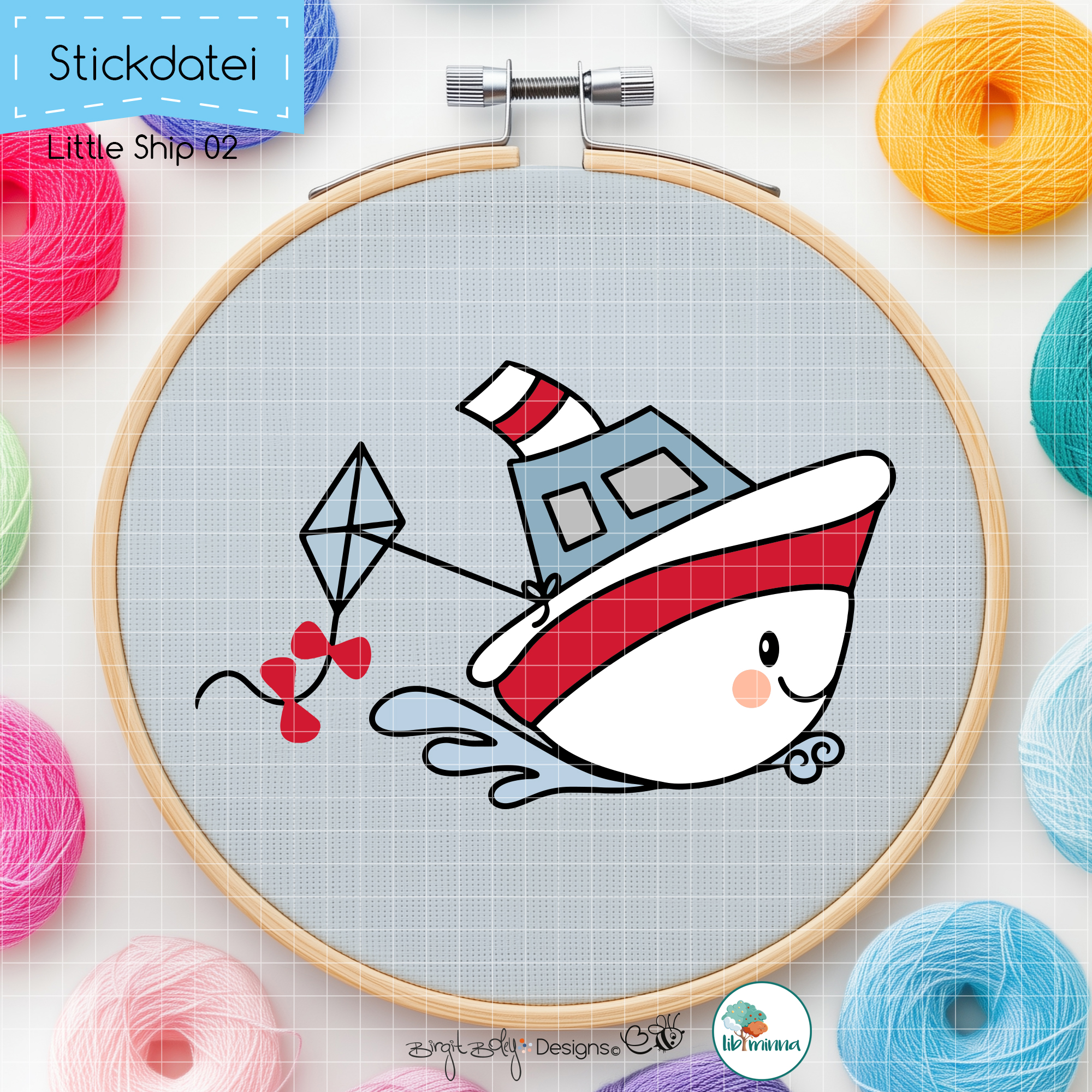 Stickdatei Little Ship 02 [Digital]