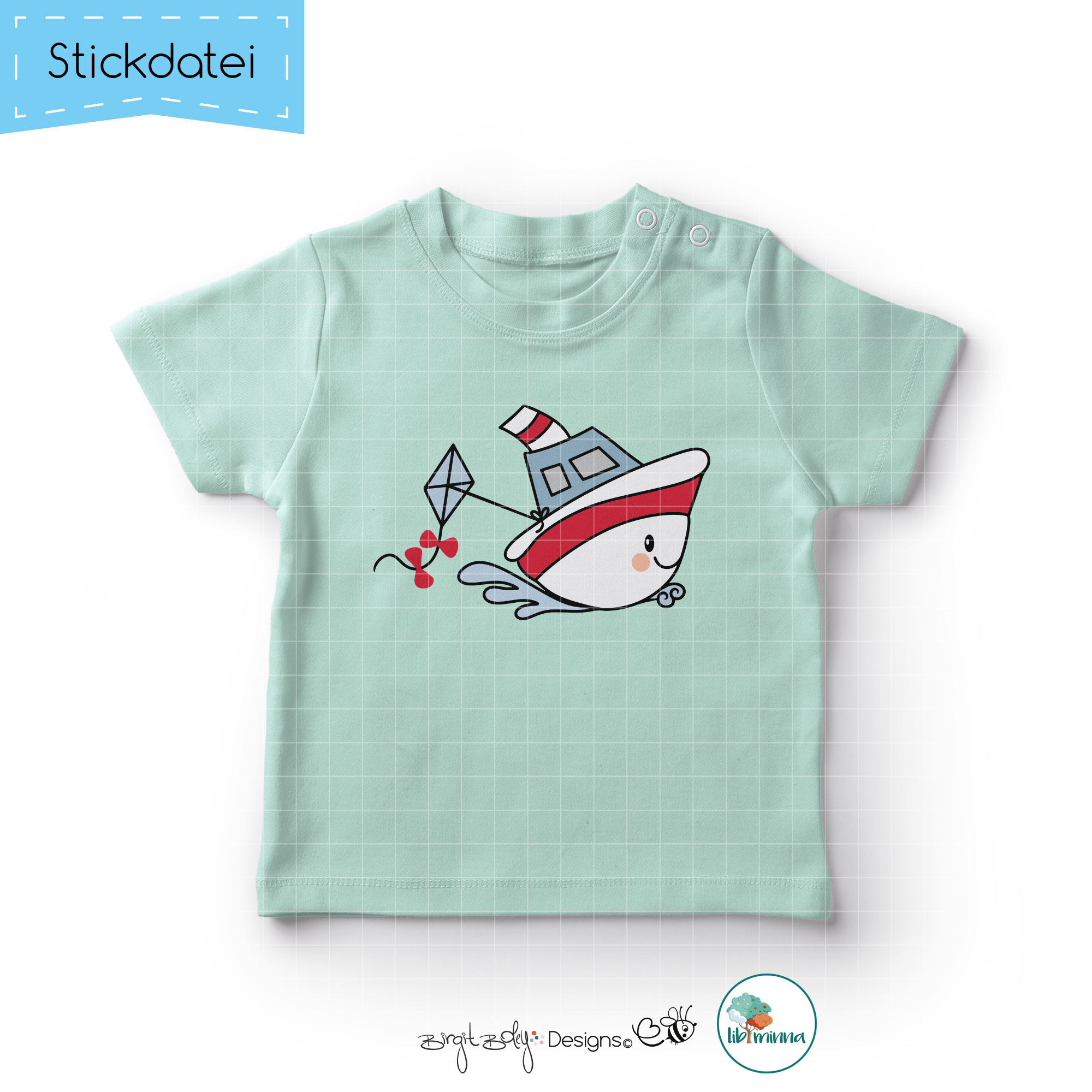 Stickdatei Little Ship 02 [Digital] – Bild 2