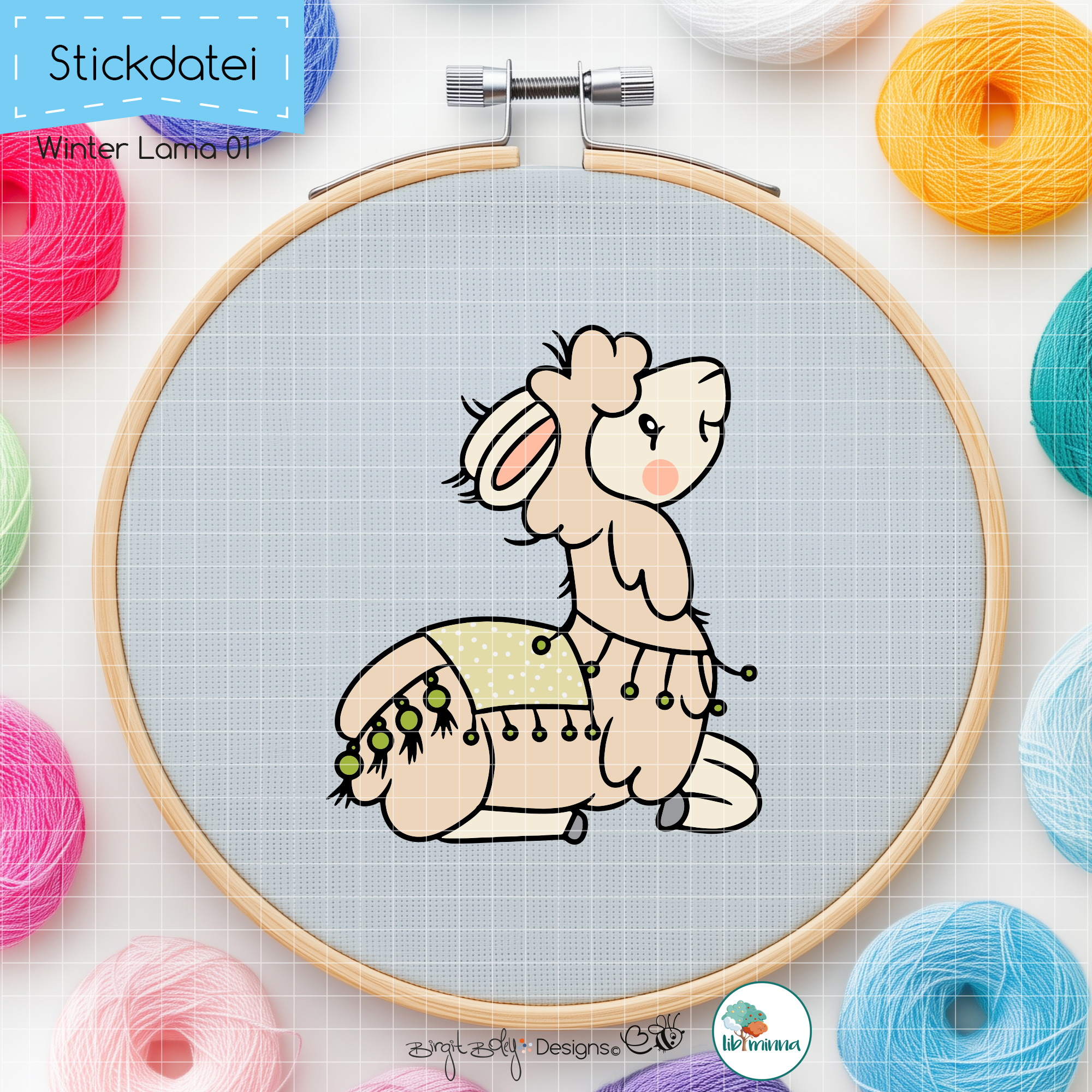 Stickdatei Winter Lama 01 [Digital]