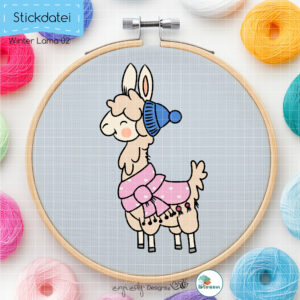 Stickdatei Winter Lama 02 [Digital]