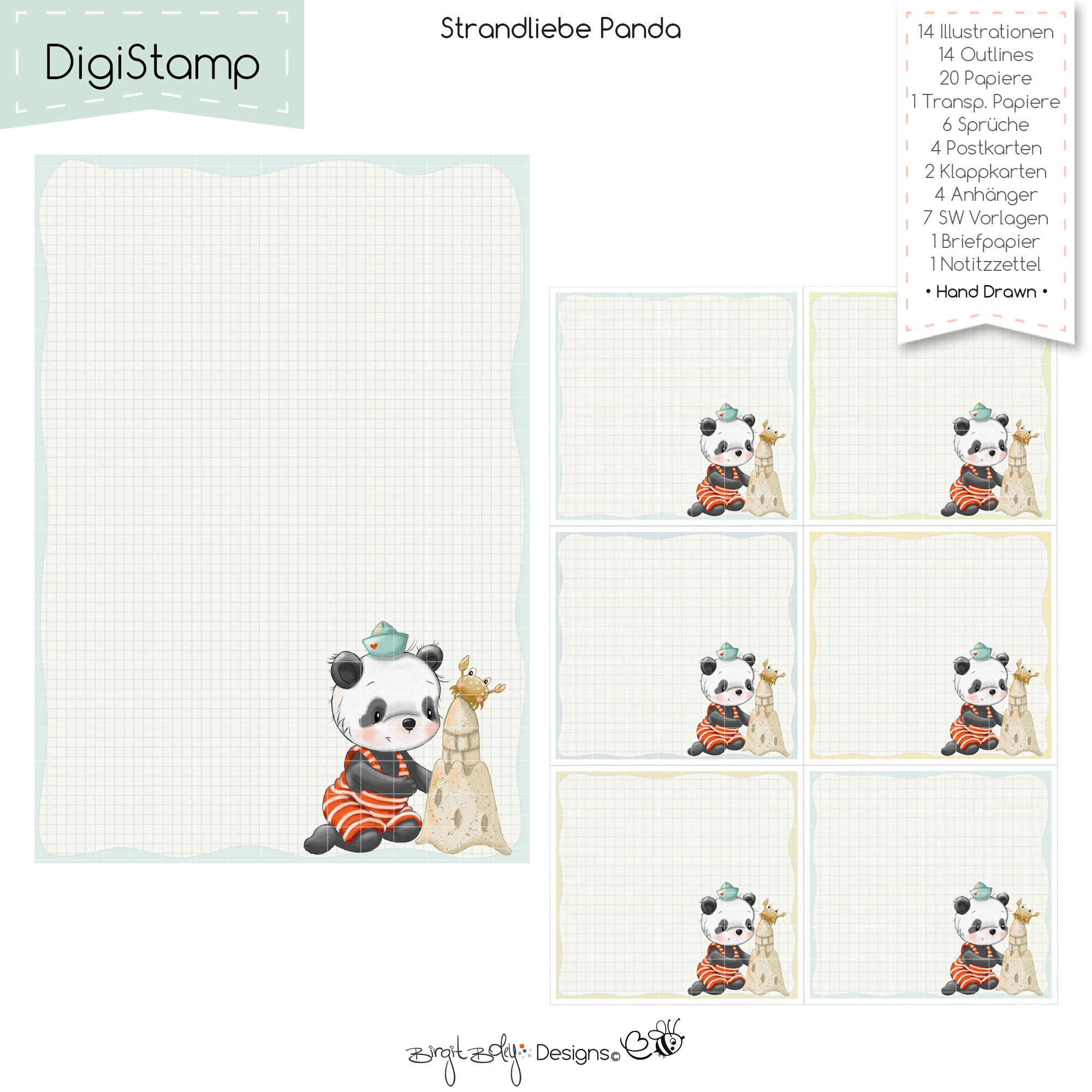 Digistamp Strandliebe Panda [Digital] – Bild 6
