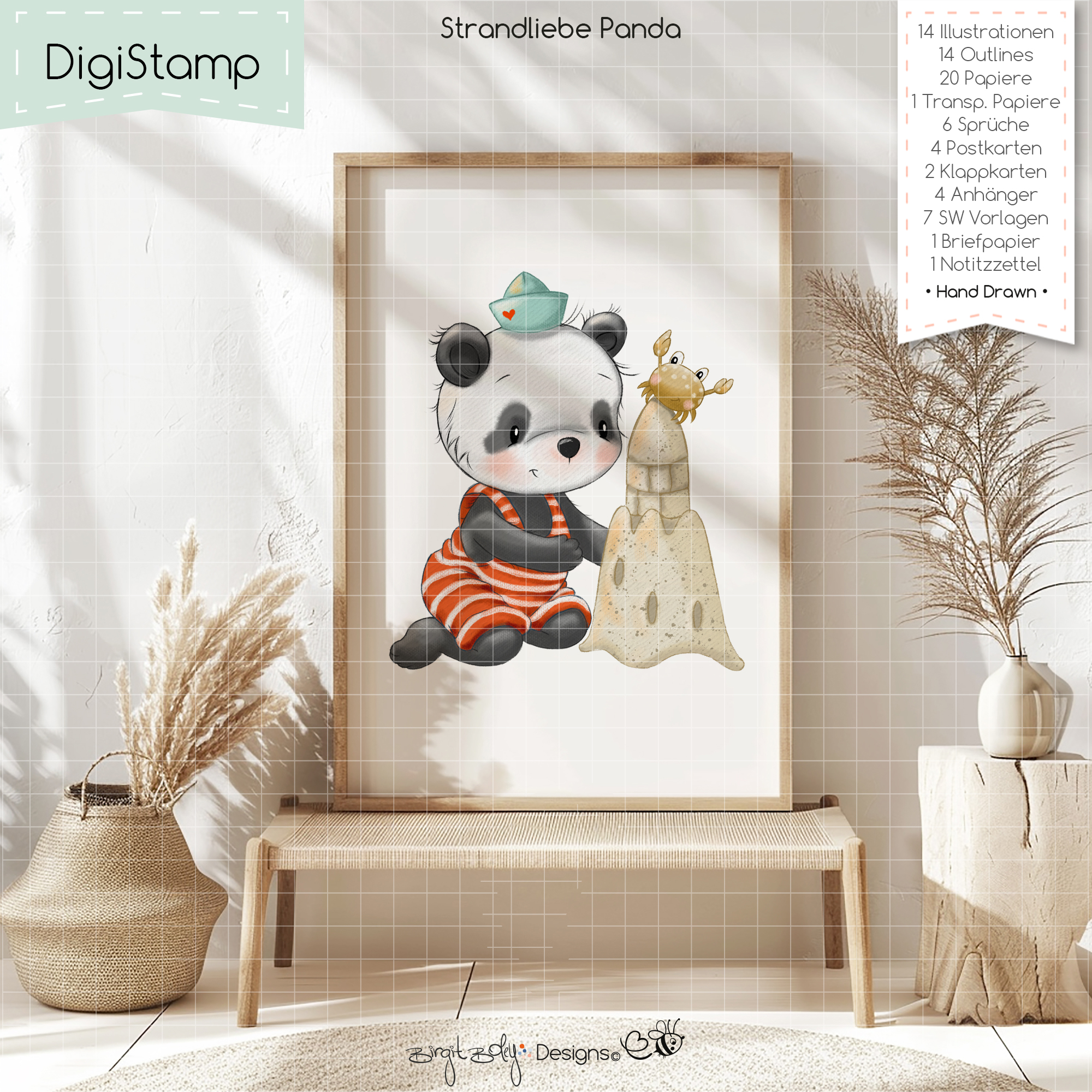 Digistamp Strandliebe Panda [Digital] – Bild 7