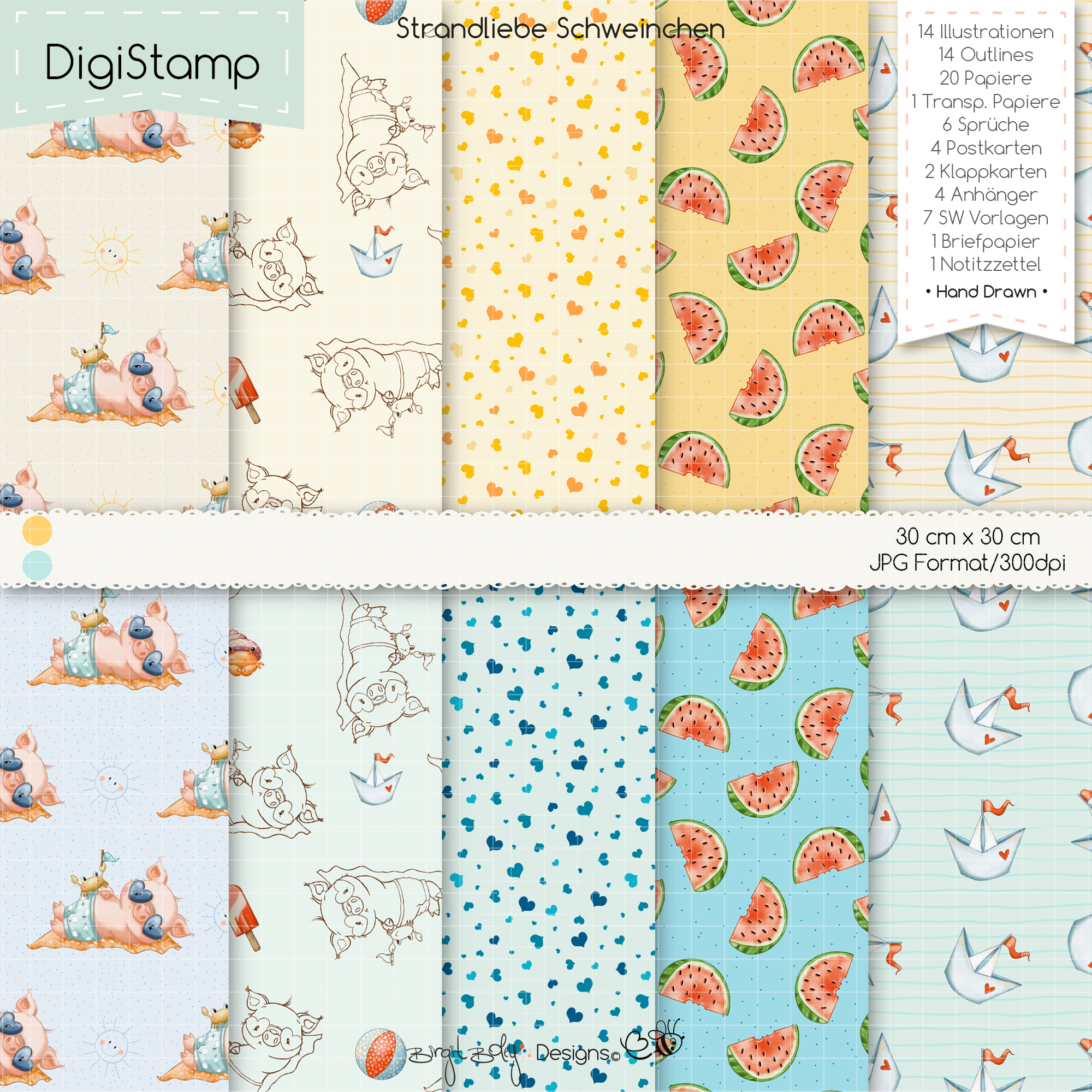 Digistamp Strandliebe Schweinchen [Digital] – Bild 4